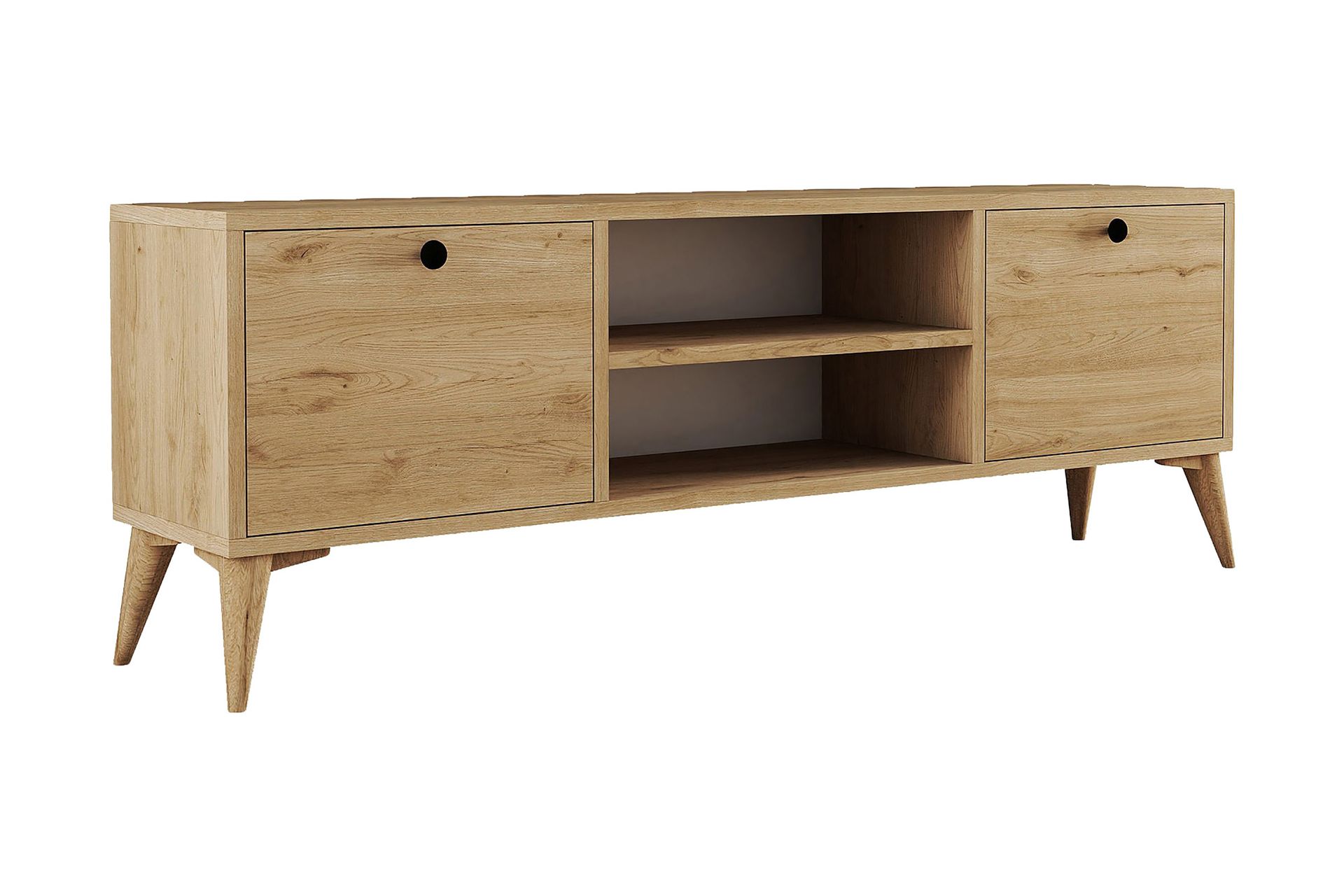 tv-bänk zakkum 138x42,6 cm - brun