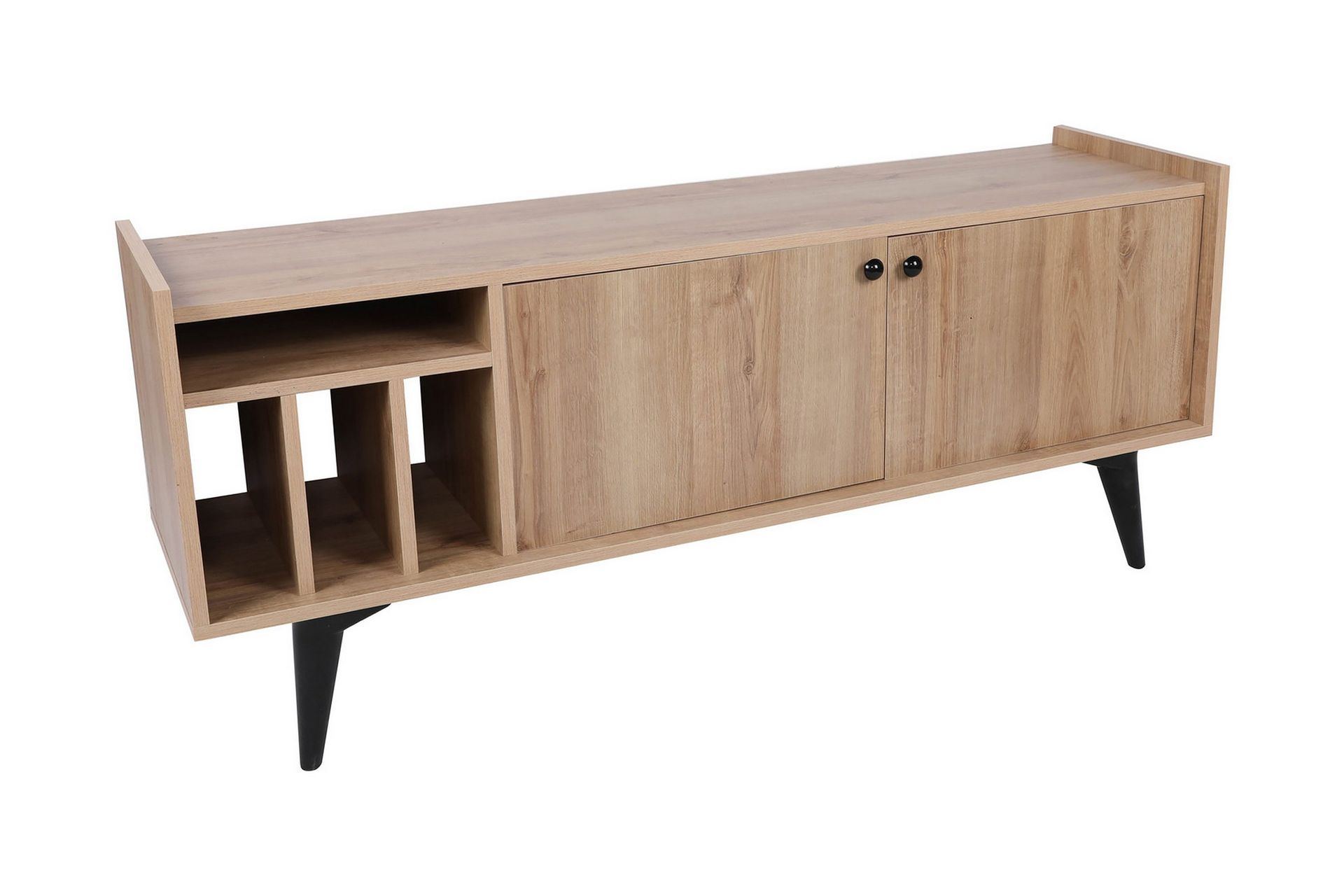 Winskill Tv-b&auml;nk 150 cm - Natur/Svart