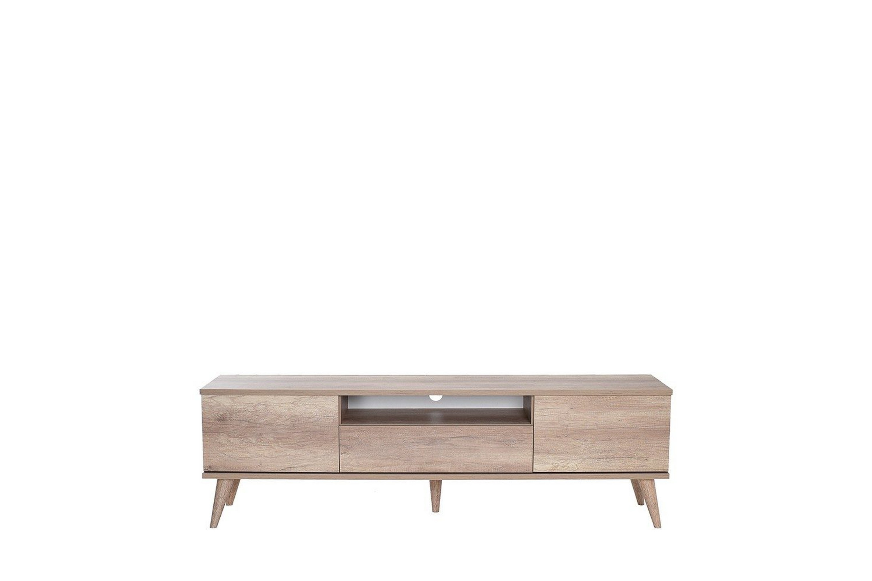 tv-bänk sosan lätt valnöt - ljusbrun