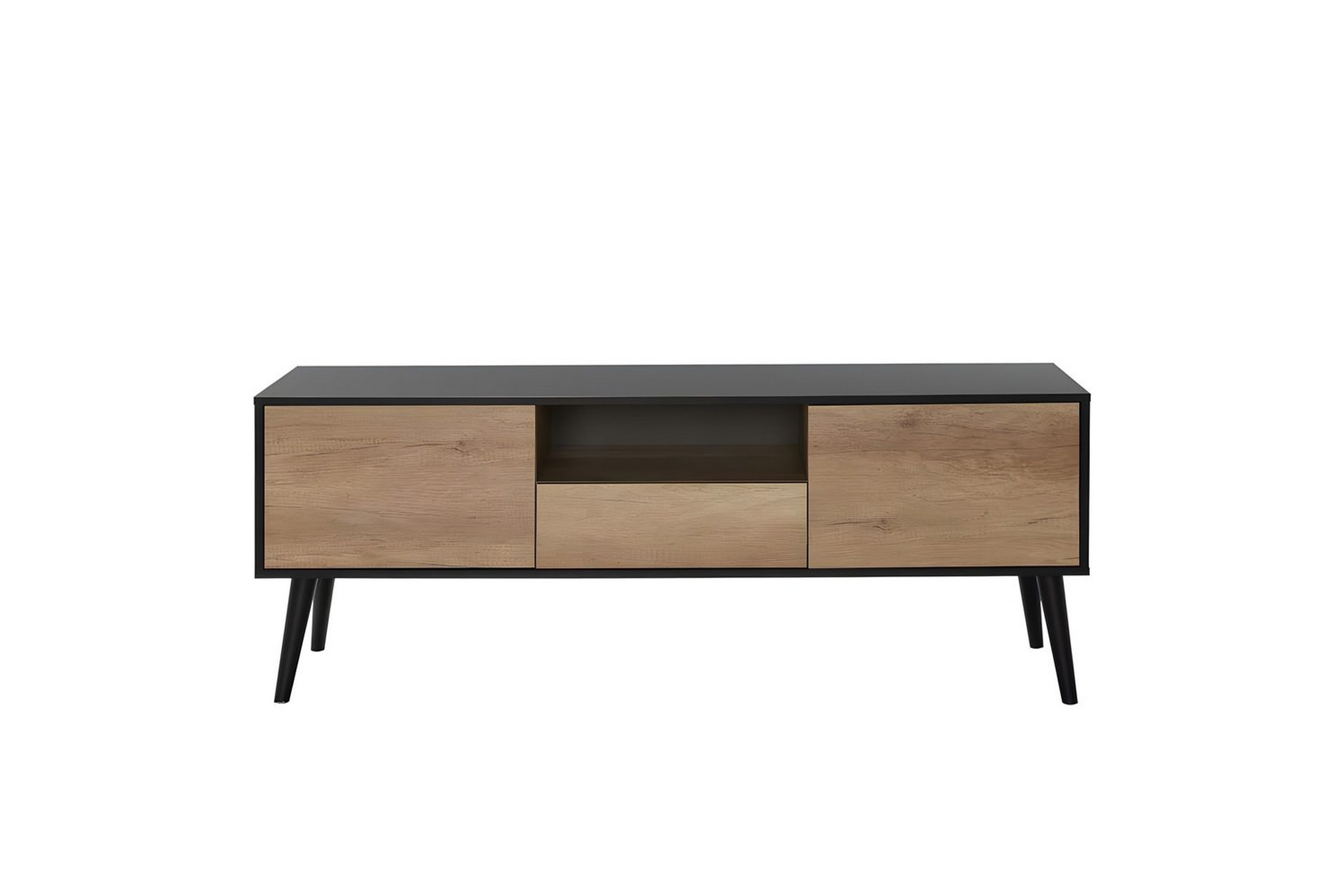 tv-bänk sosan svart / taupe - taupe/svart