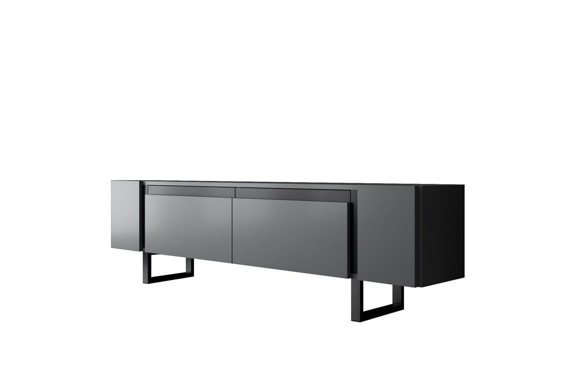 TV-b&auml;nk Sozi Antracit / Svart - Antracit / Svart