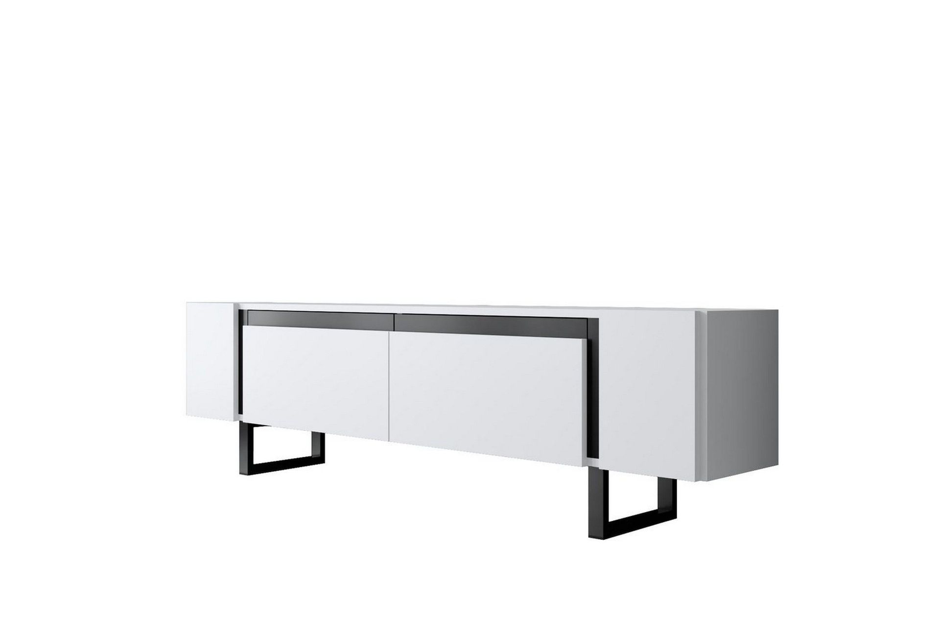 TV-b&auml;nk Sozi Vit / Svart - Vit / Svart