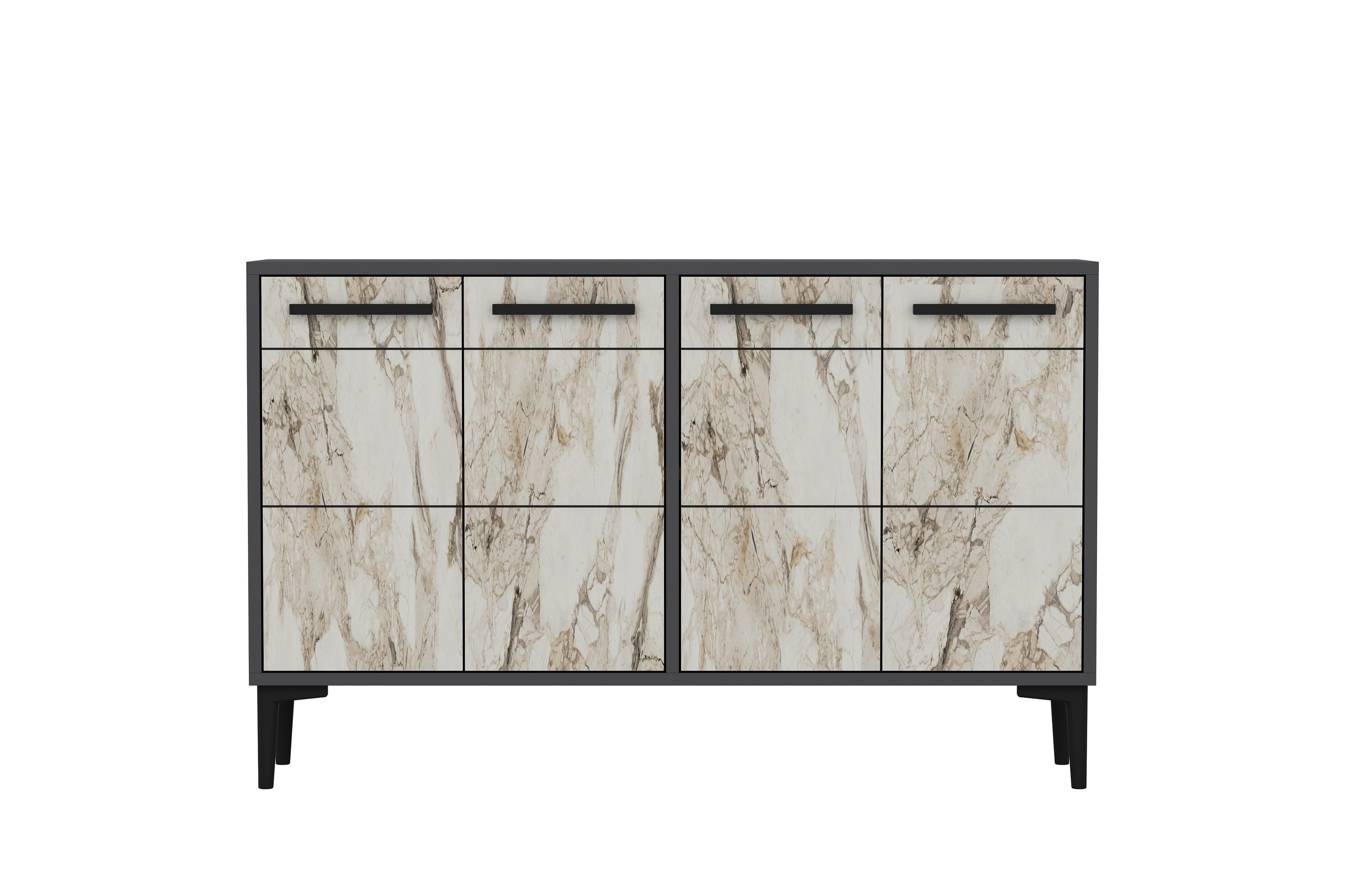 Tv-bänk Stria 120 cm Antracit/Marmor