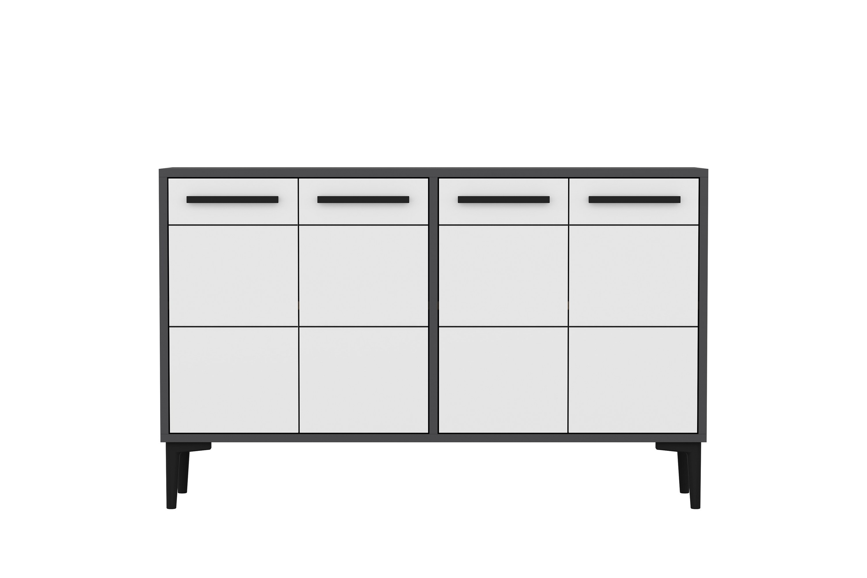 Tv-bänk Stria 120 cm Antracit/Vit