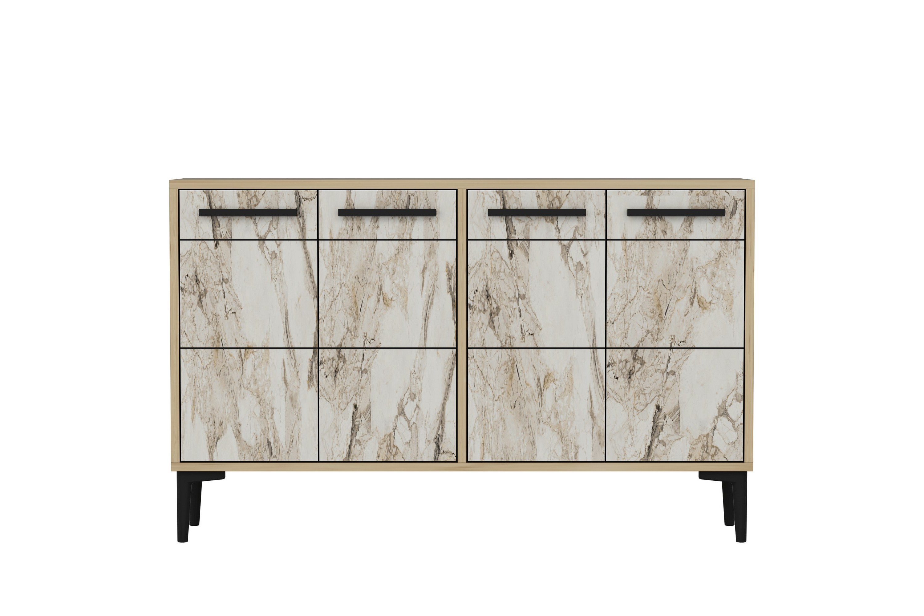 Tv-bänk Stria 120 cm Ek/Marmor