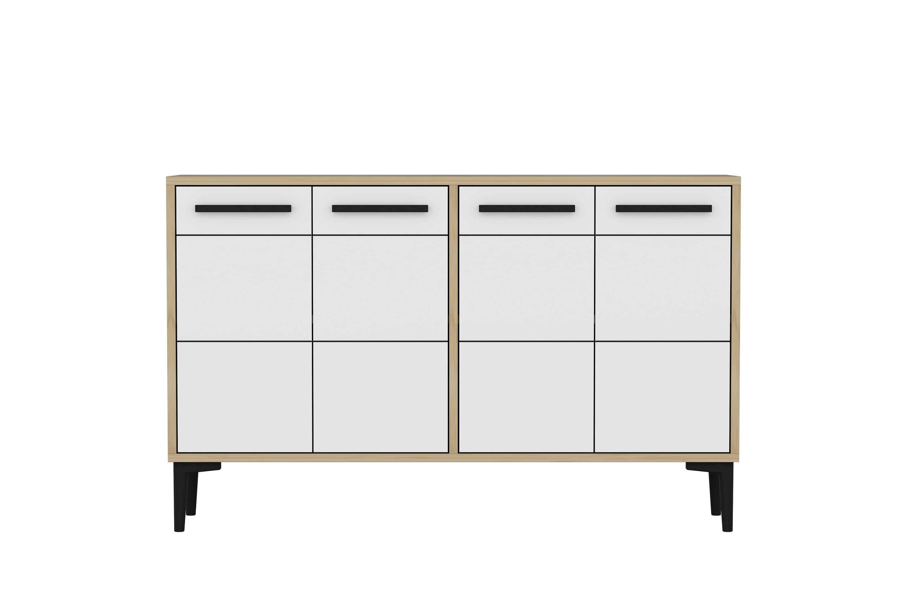 Tv-bänk Stria 120 cm Ek/Vit