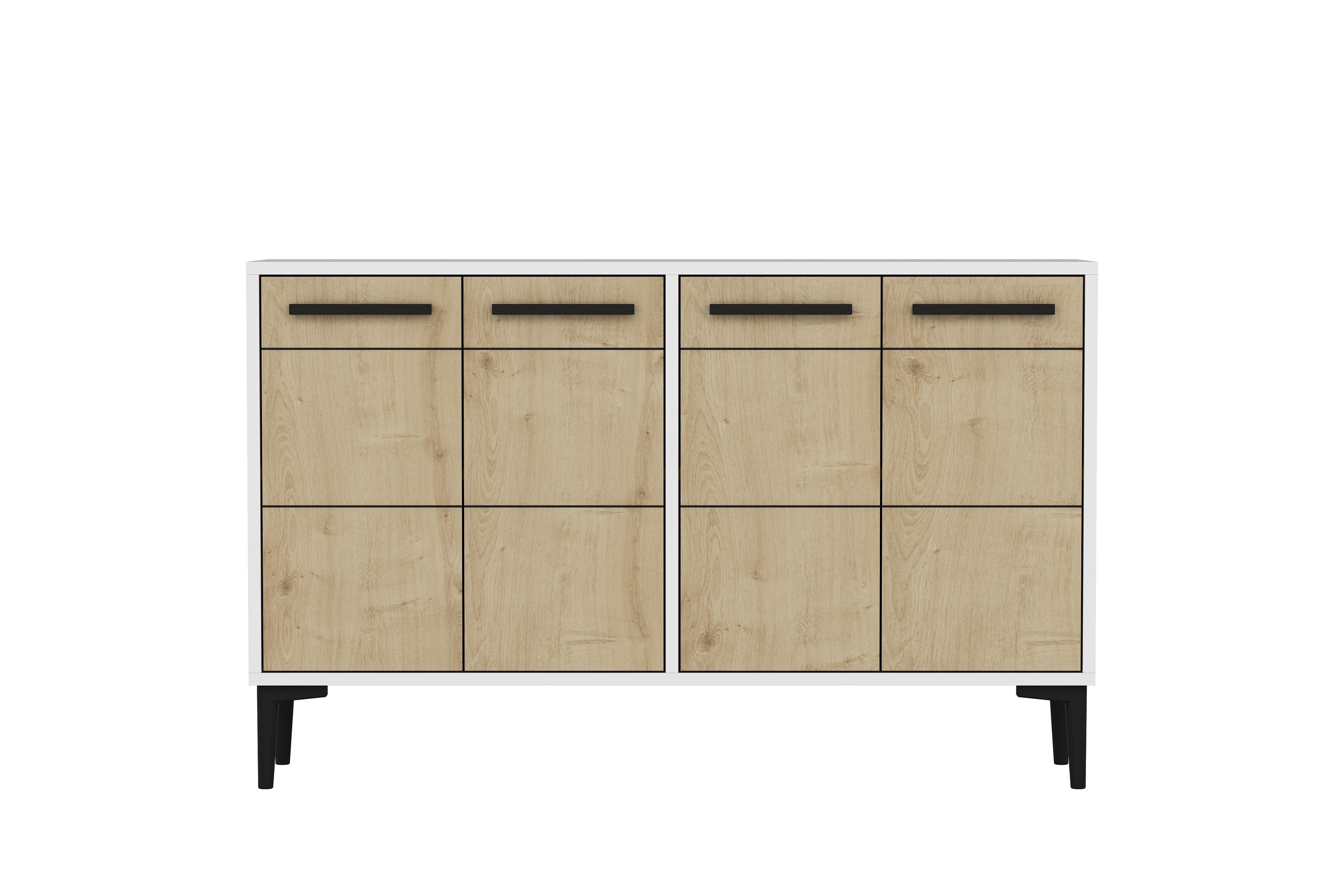Tv-bänk Stria 120 cm Vit/Ek