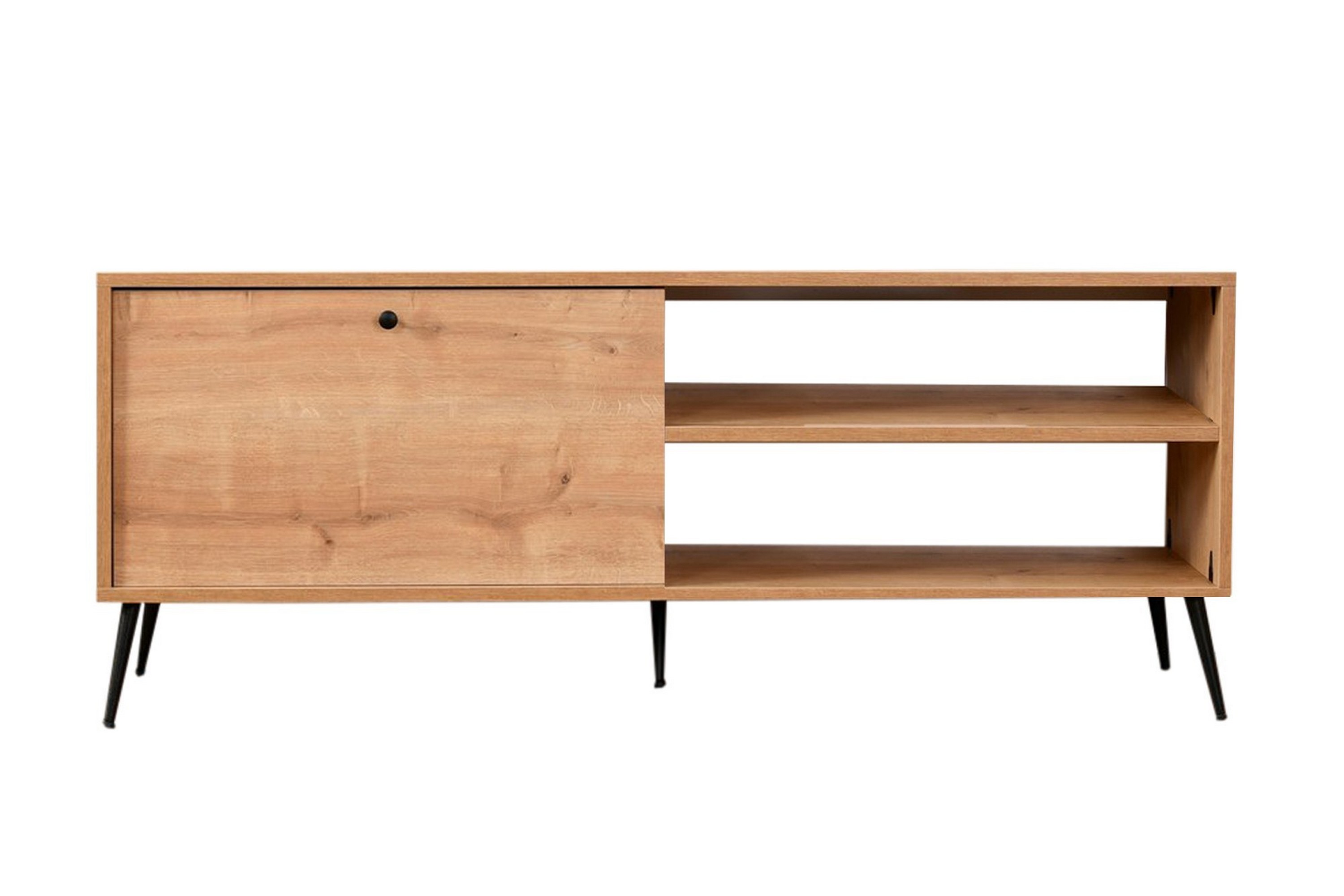 Tv-bänk Zevait 138 cm Ek/Svart