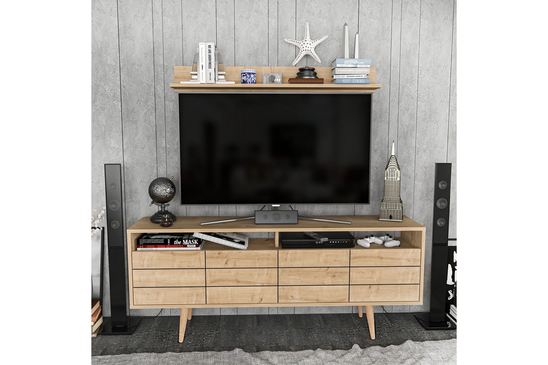 Andifli Tv-möbelset 160x64,5 cm - Blå