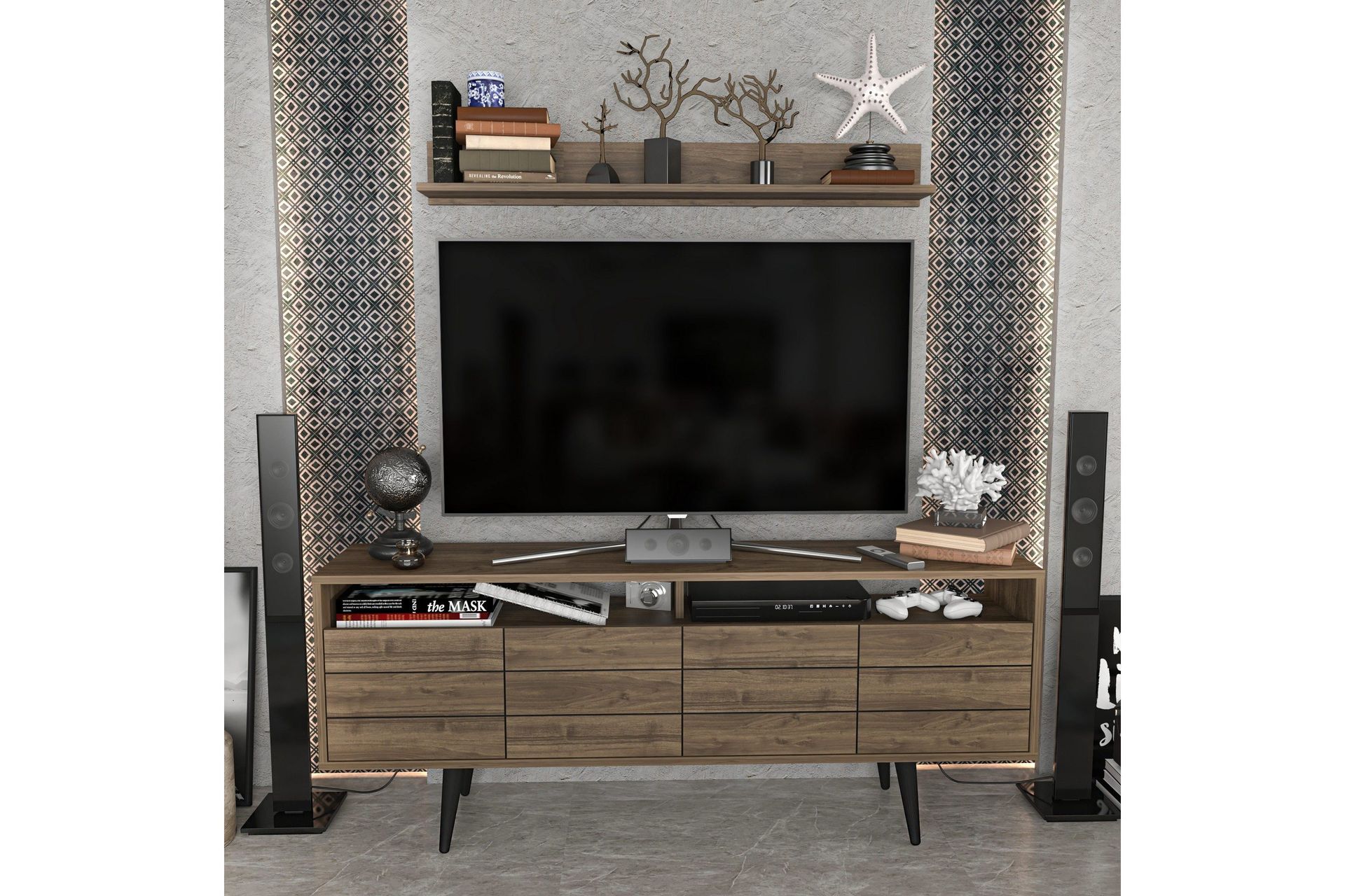 Andifli Tv-möbelset 160x64,5 cm - Brun