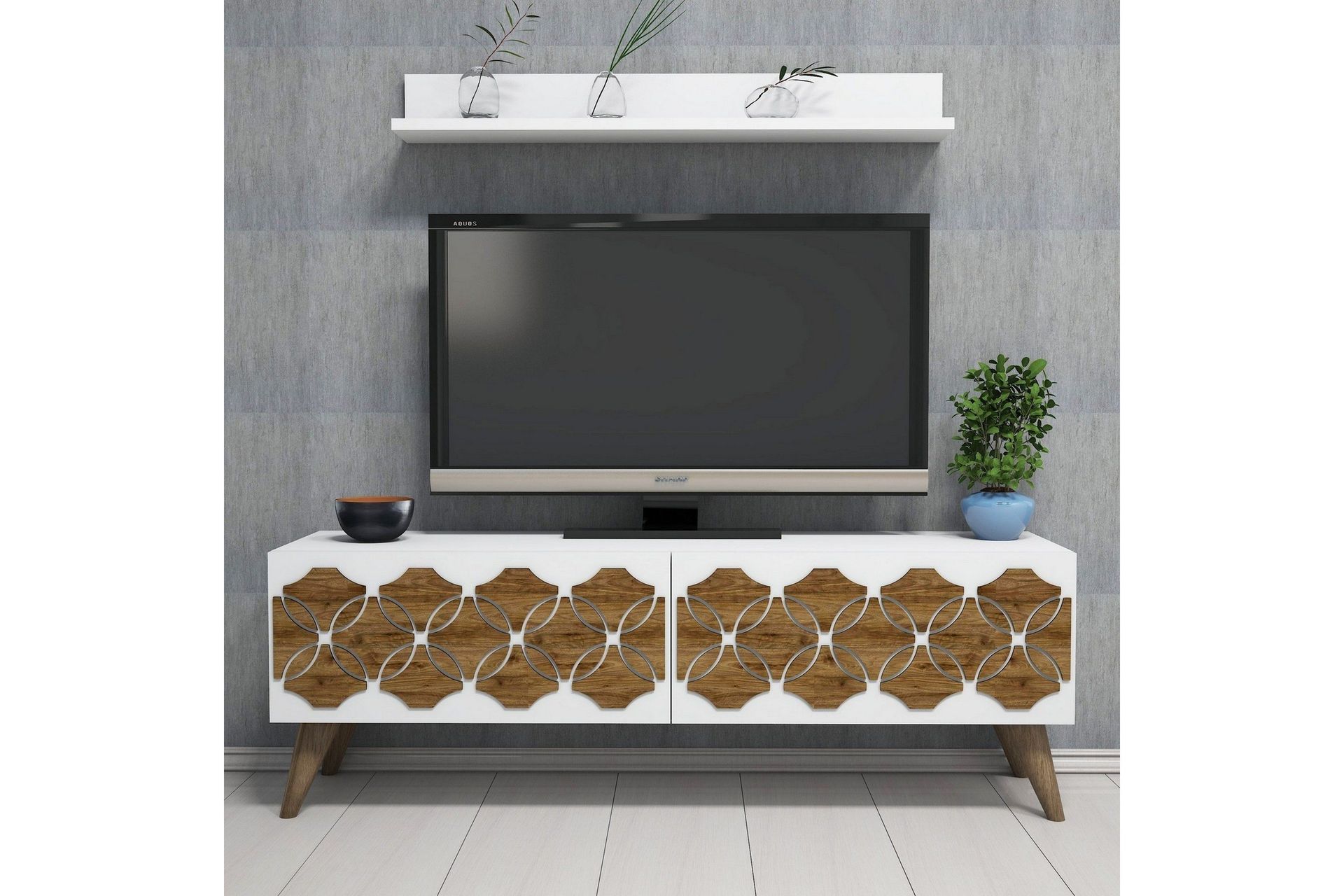 Hovdane TV-Möbelset 120 cm - Vit