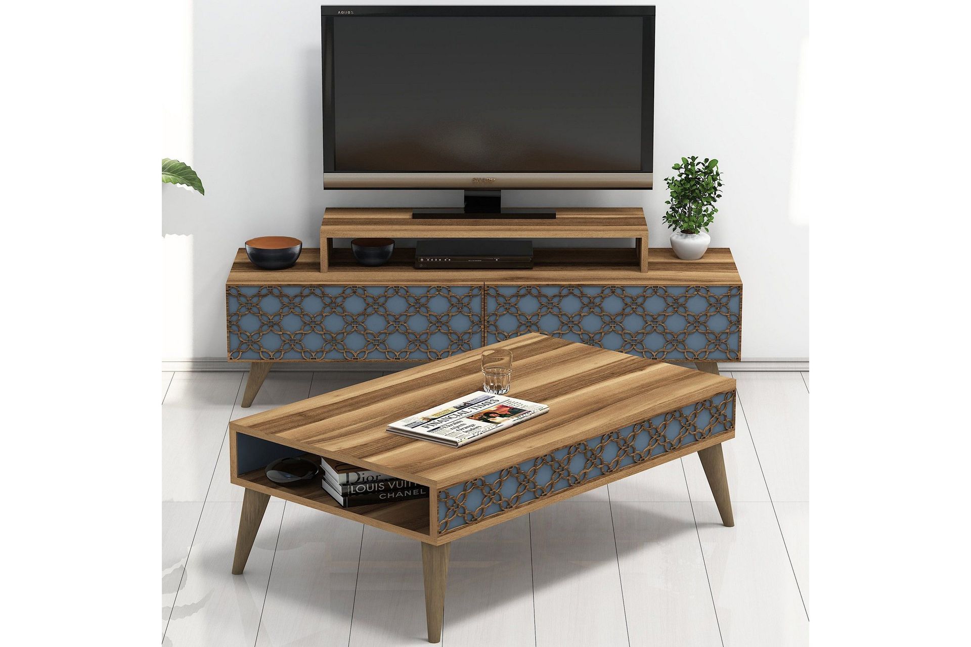 Hovdane TV-Möbelset 140 cm - Brun