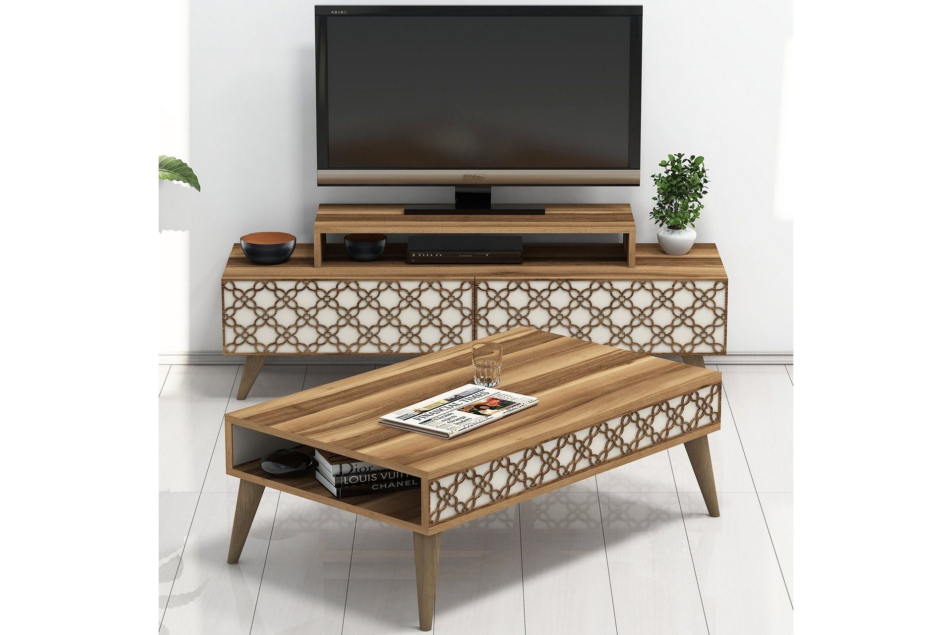 Hovdane TV-Möbelset 140 cm - Brun