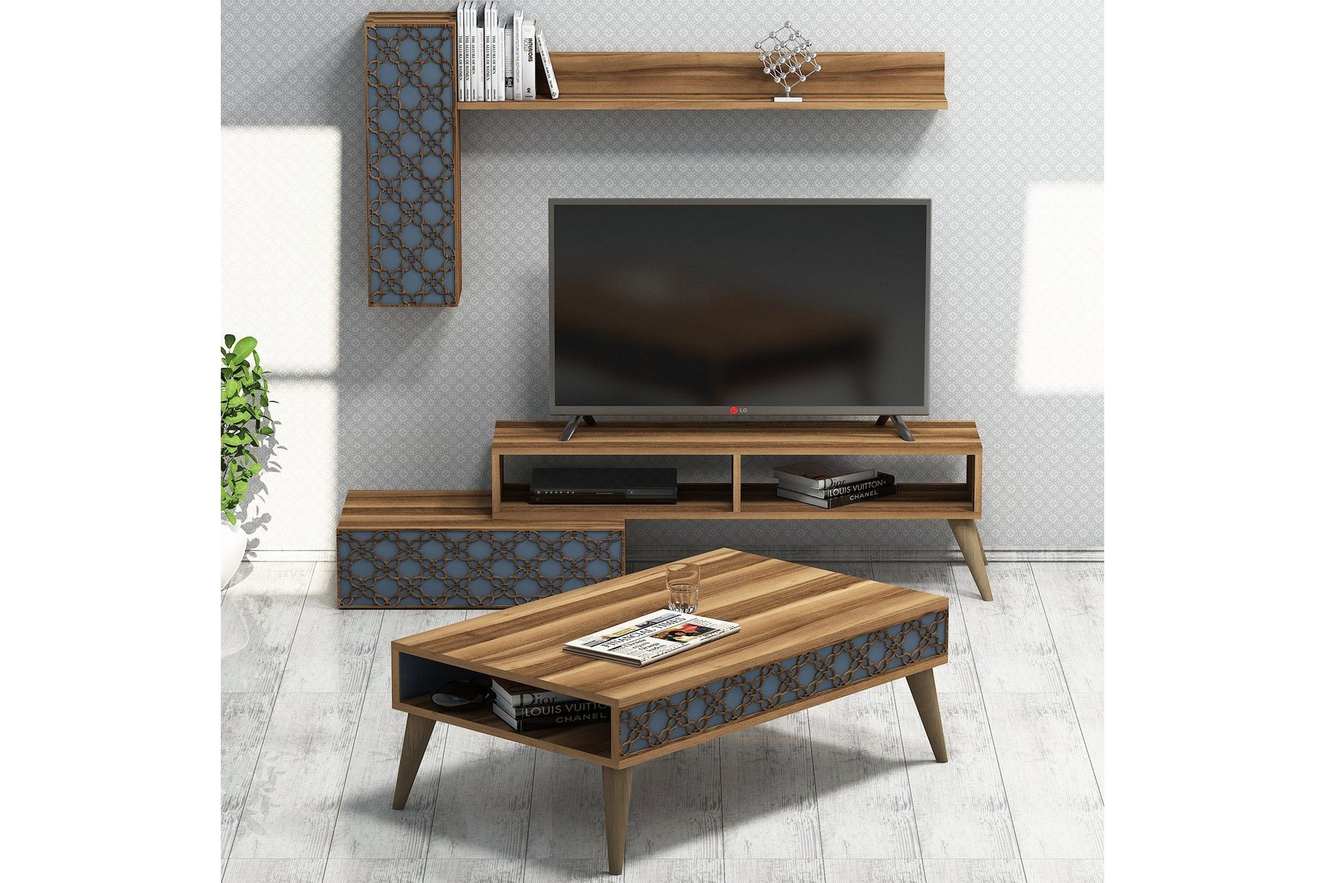 Hovdane TV-Möbelset 150 cm - Brun