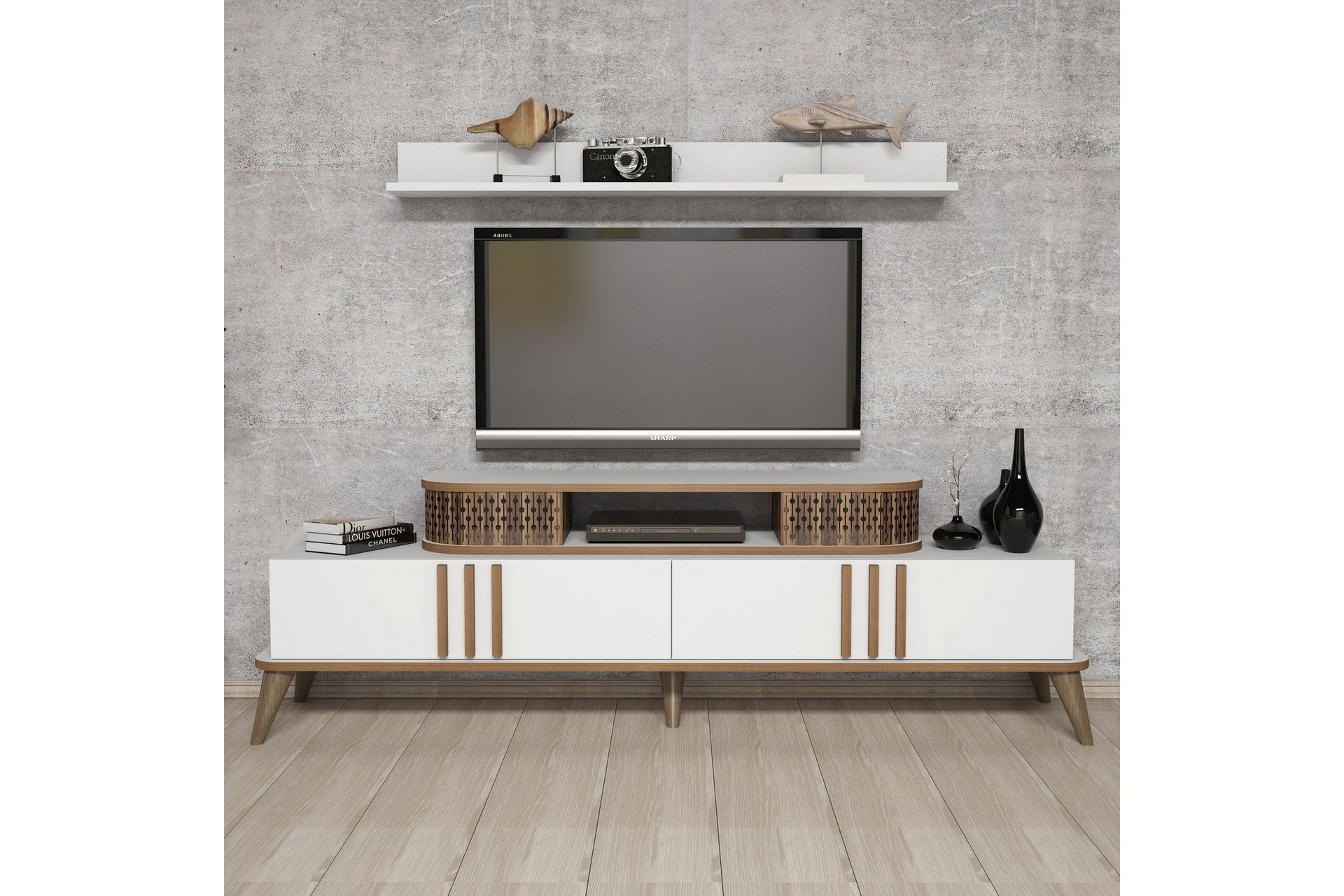 Hovdane TV-Möbelset 168 cm - Vit