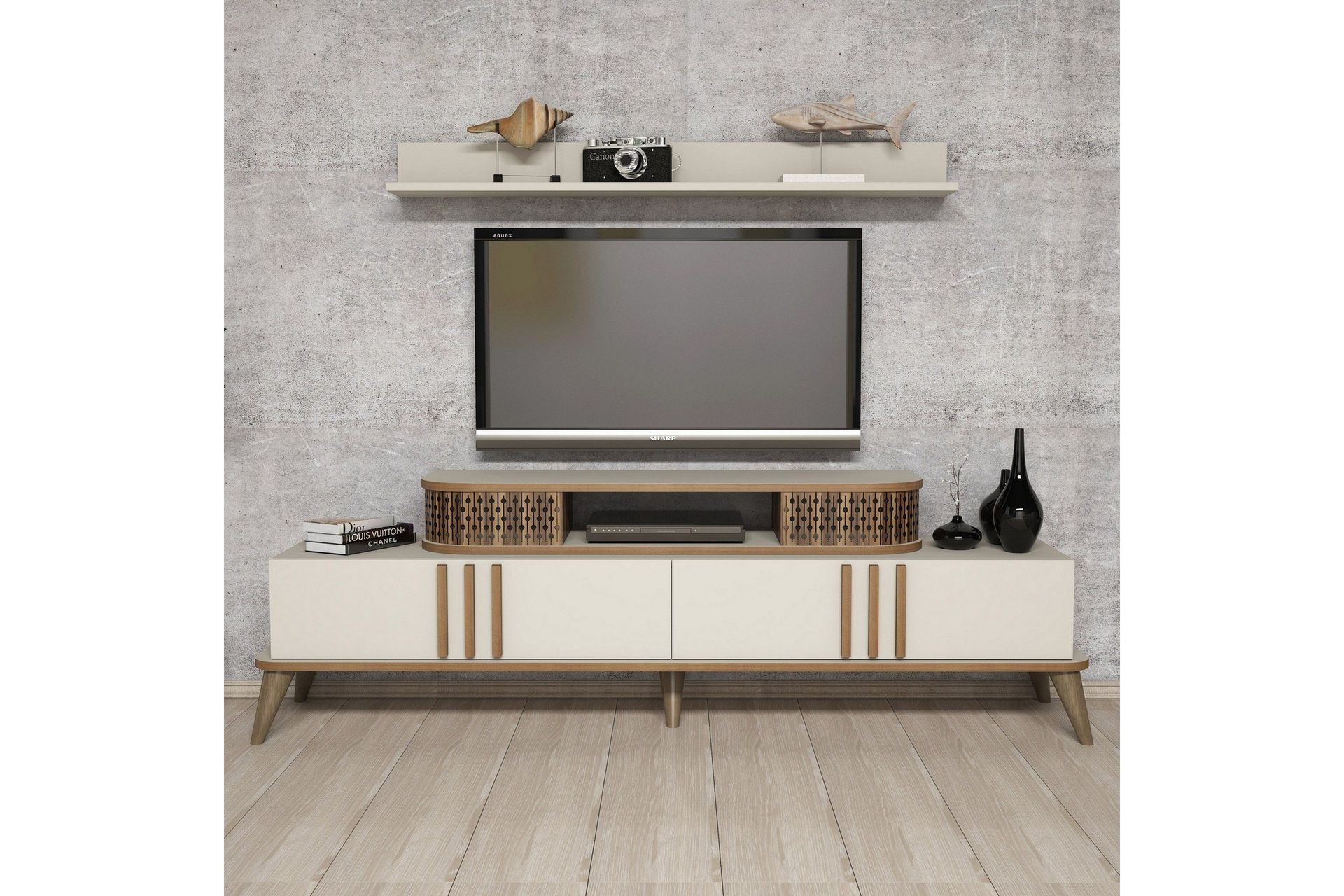 Hovdane TV-Möbelset 168 cm - Vit
