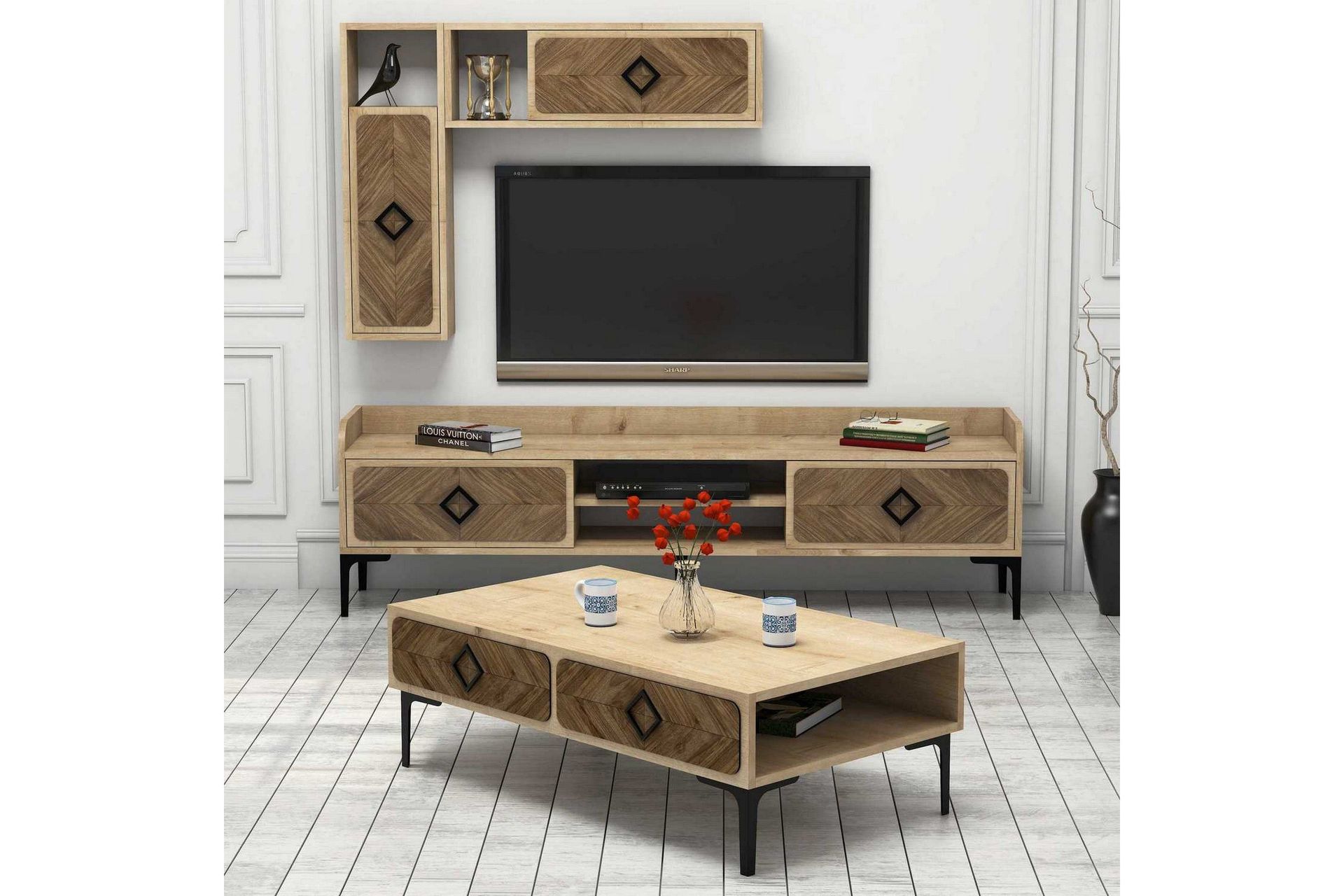 Hovdane TV-Möbelset 180 cm - Brun