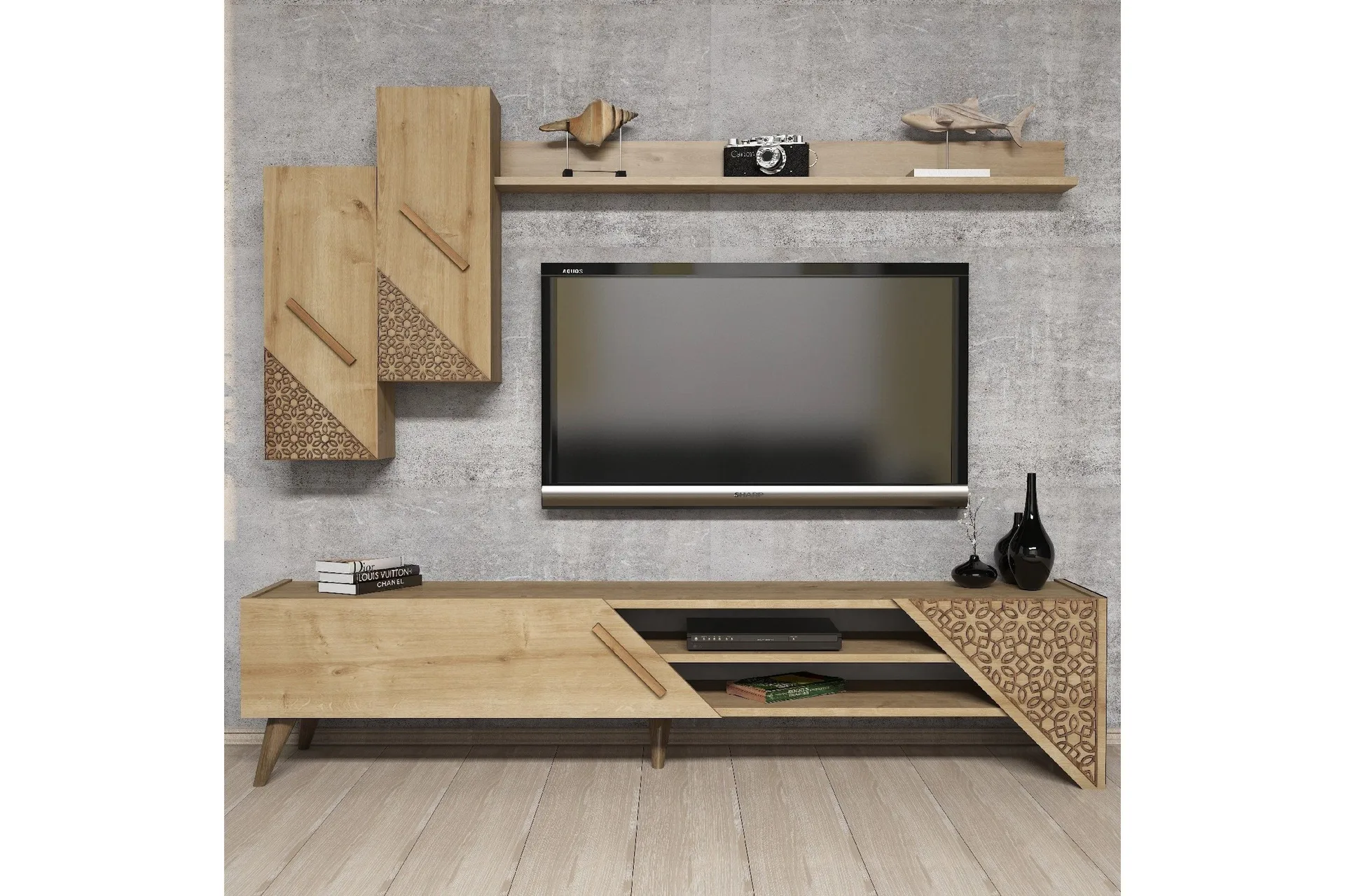 Hovdane TV-Möbelset 180 cm - Brun