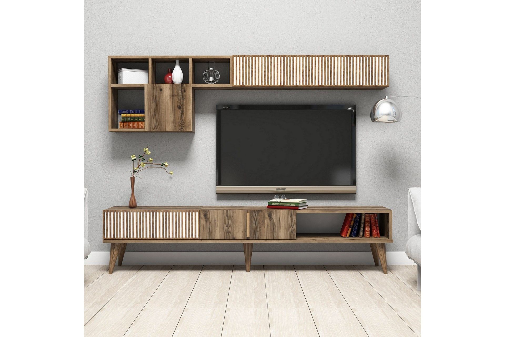 Millay TV-Möbelset 180 cm - Valnöt