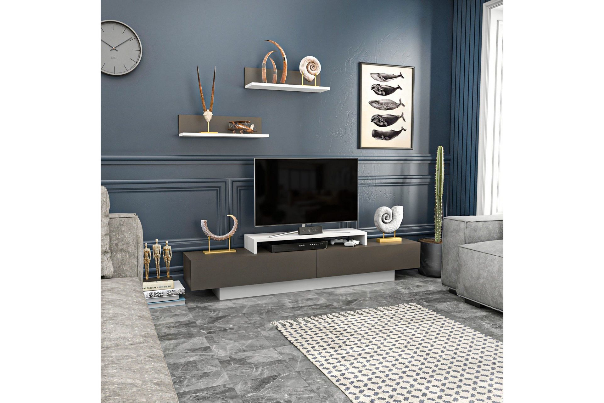 Rinorea Tv-möbelset 180x40 cm - Vit