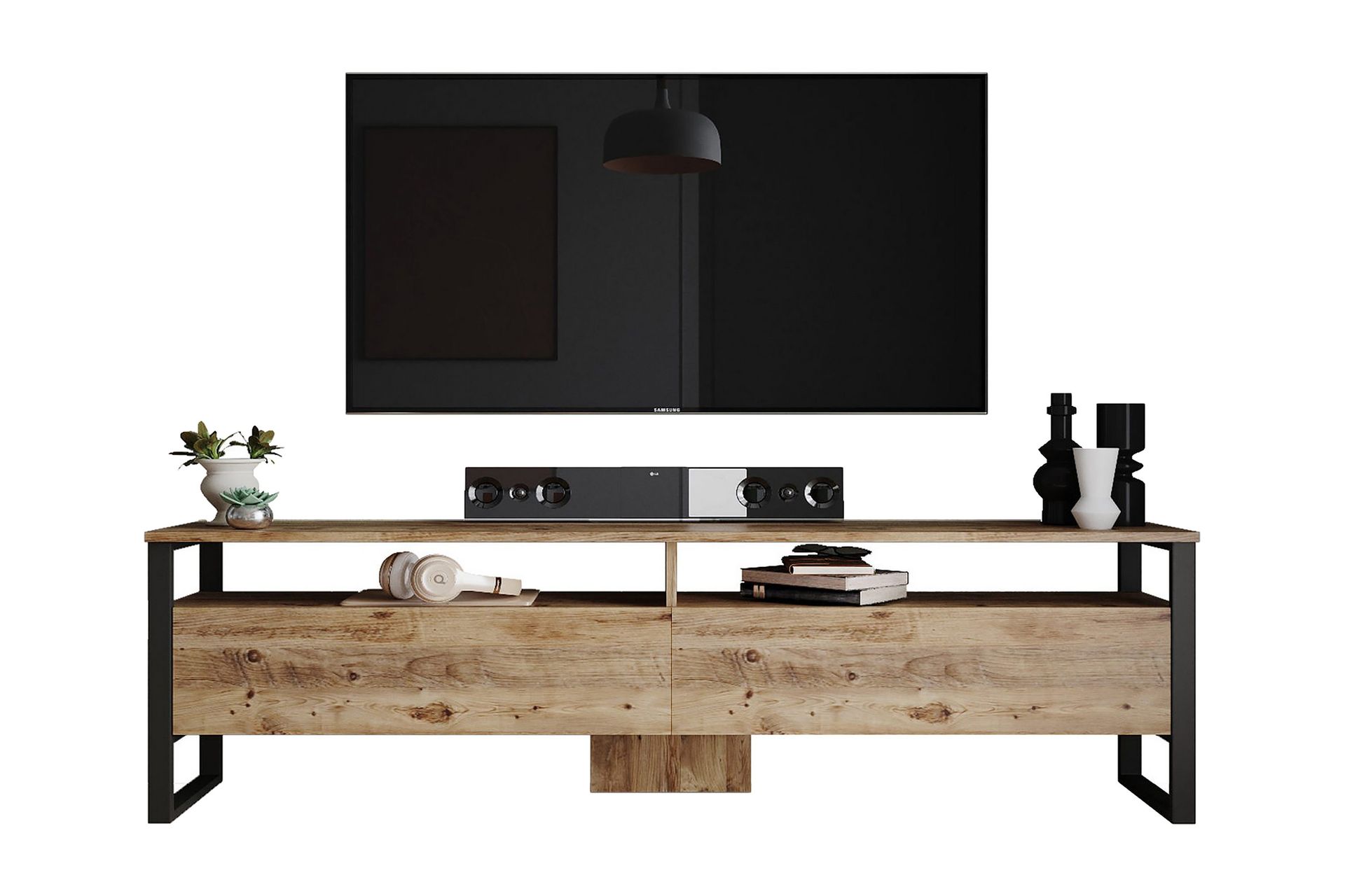 Rinorea Tv-möbelset 180x56 cm - Grön