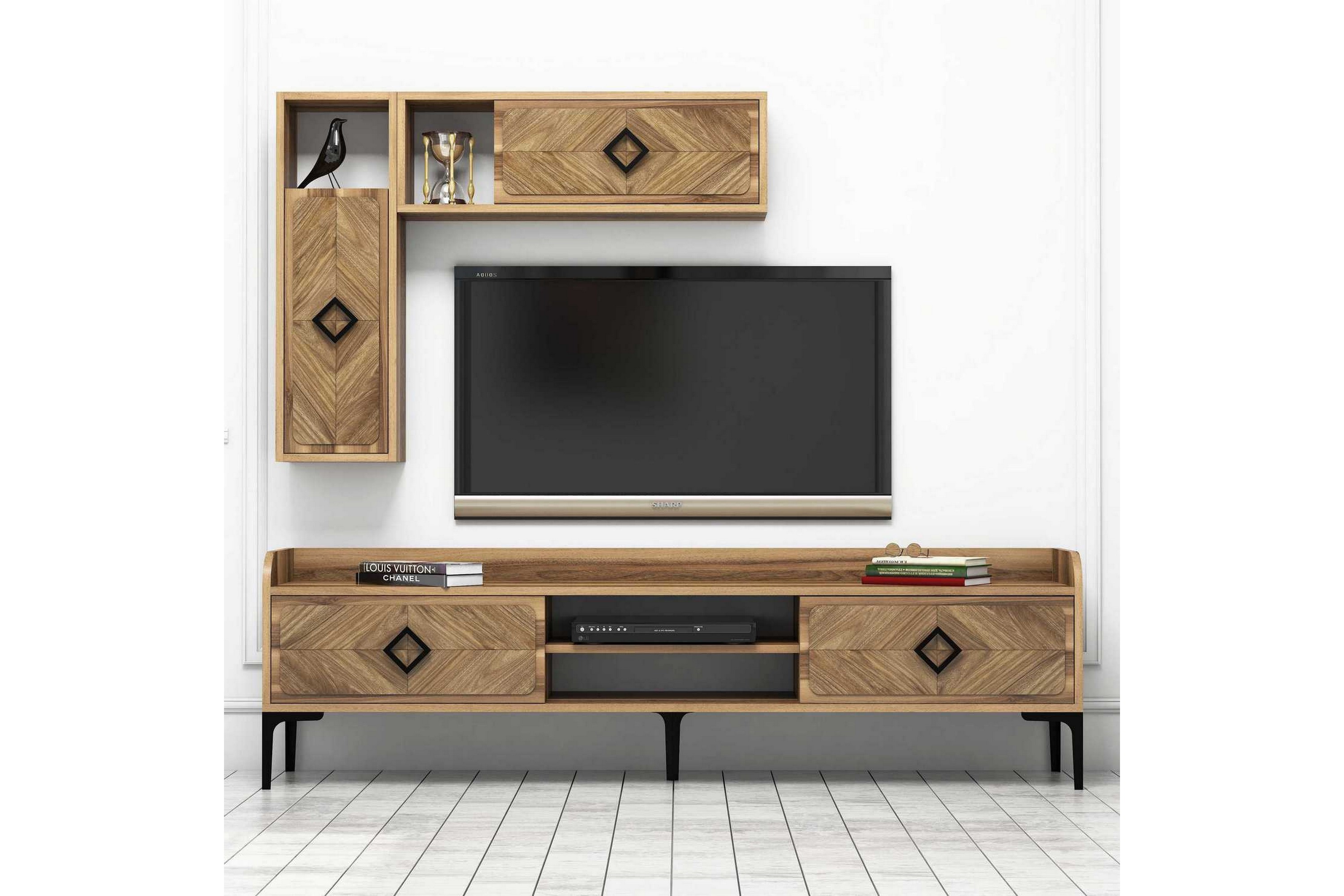 TV-Möbelset Amtorp 180 cm Brun