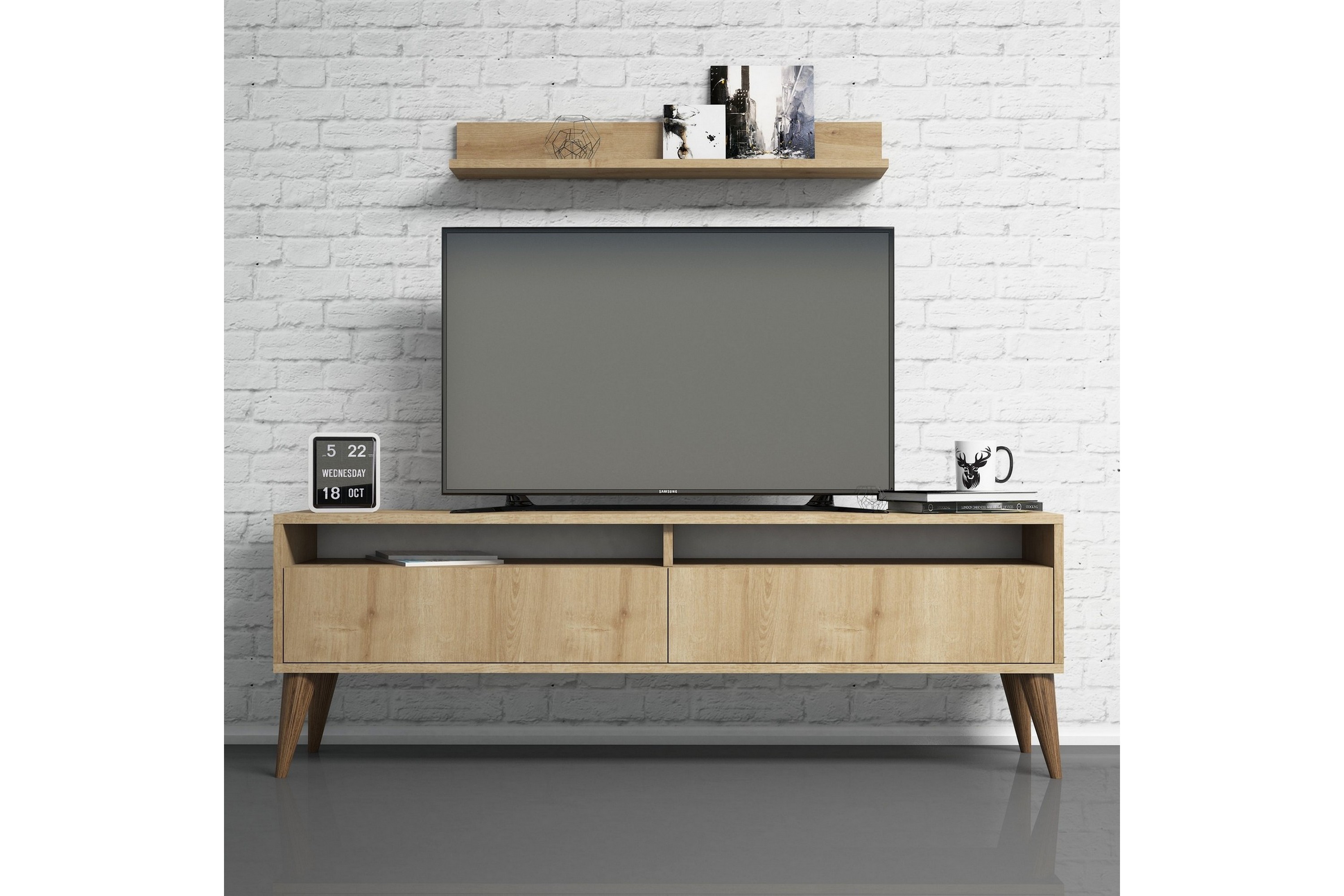 TV-Möbelset Nyarai 150 cm Ek