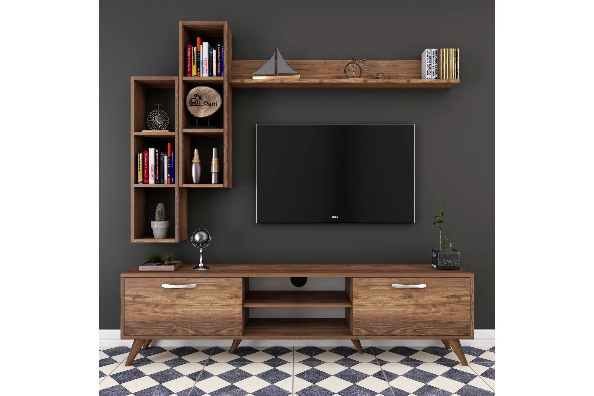 Virkesbo TV-Möbelset 180 cm - Brun