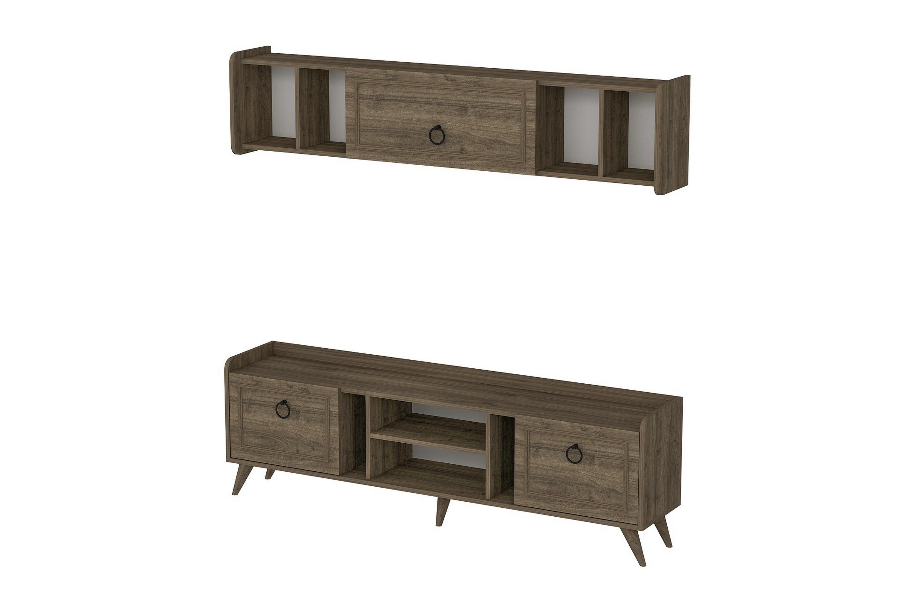 Tv-möbelset Alyasmin 180x27 cm Brun Hanah Home