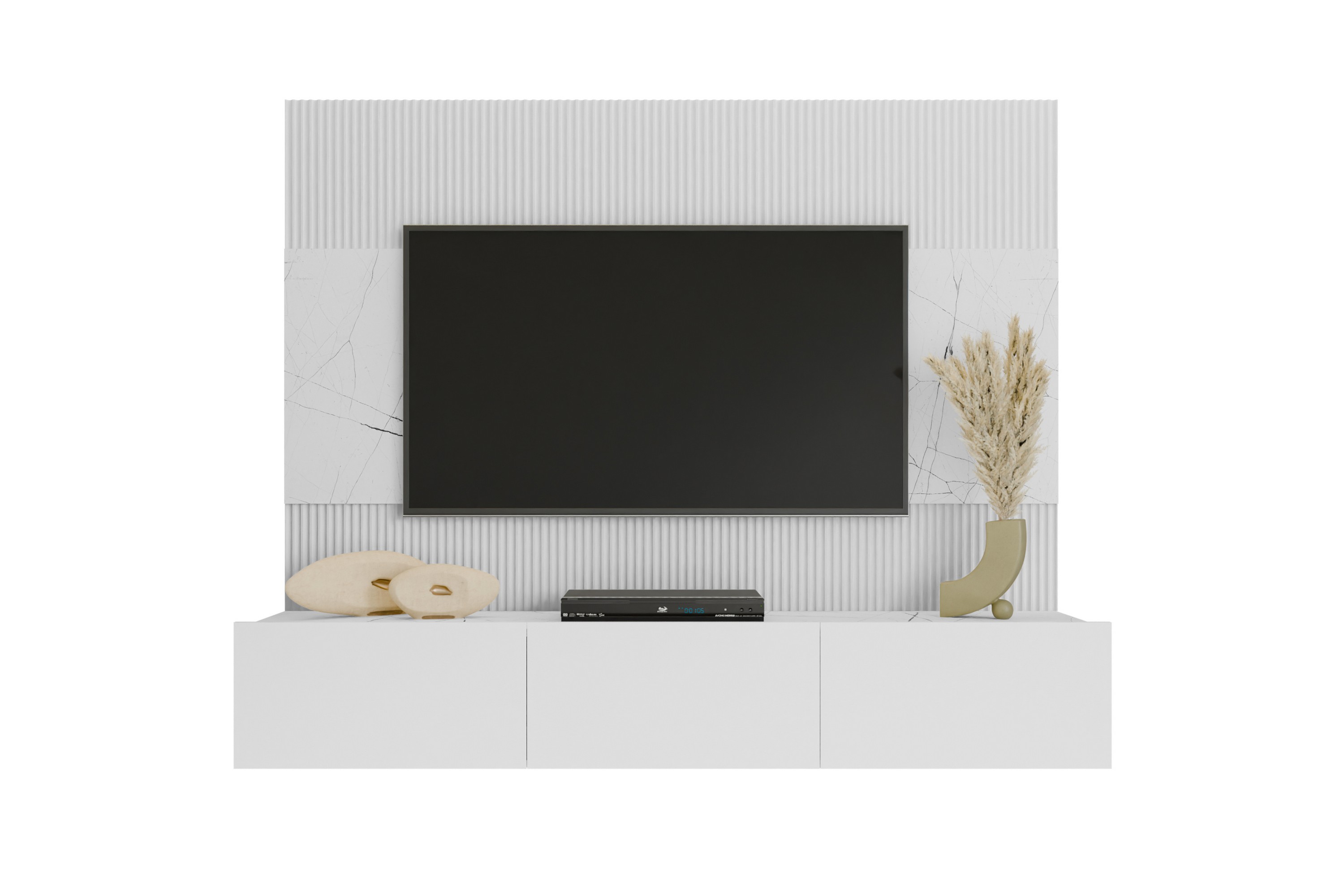 Tv-skåp Bernice 38x150 cm Vit