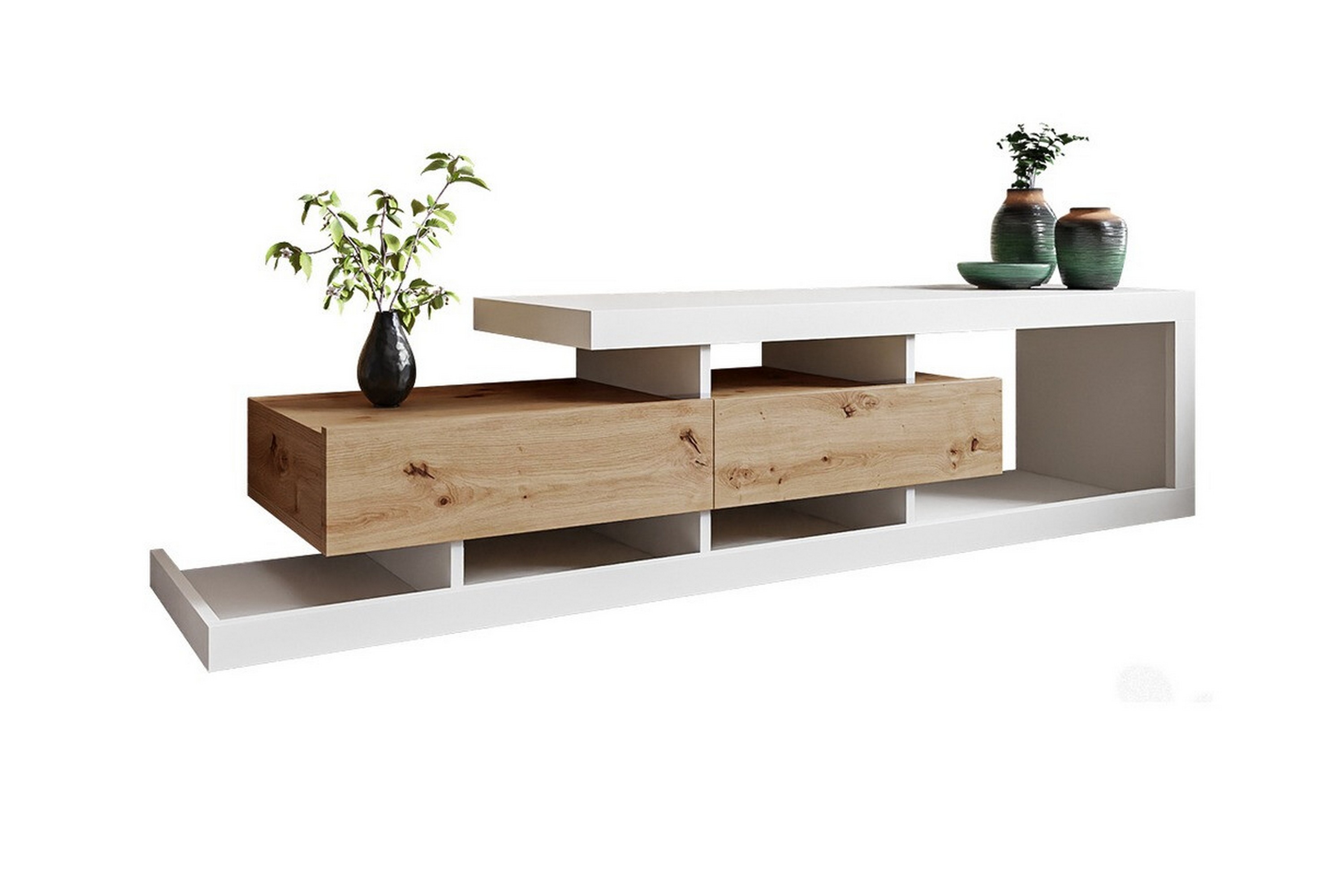 Tv-skåp Carbost 198 cm Vit