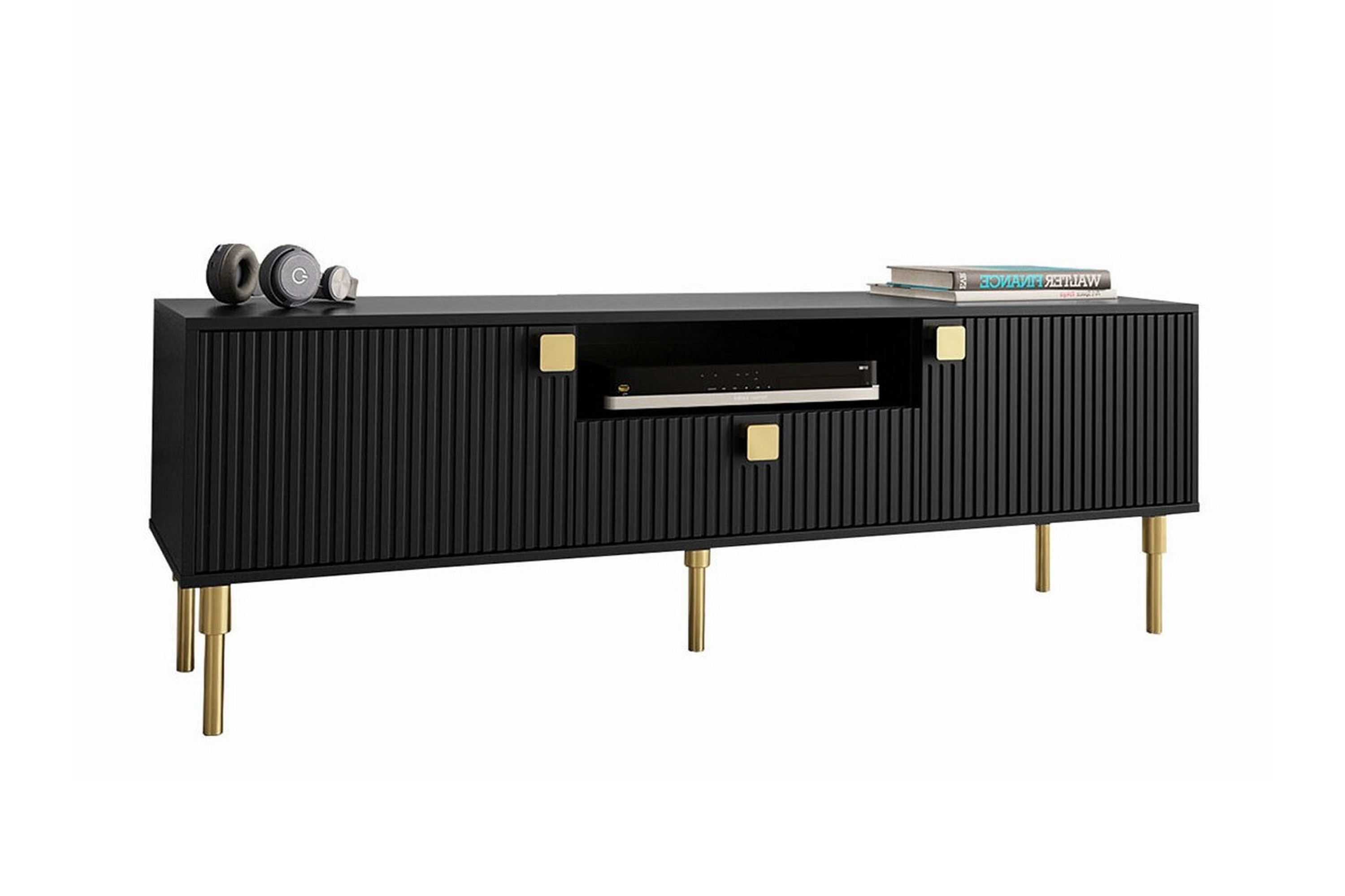 Tv-skåp Glenndale 160 cm Svart