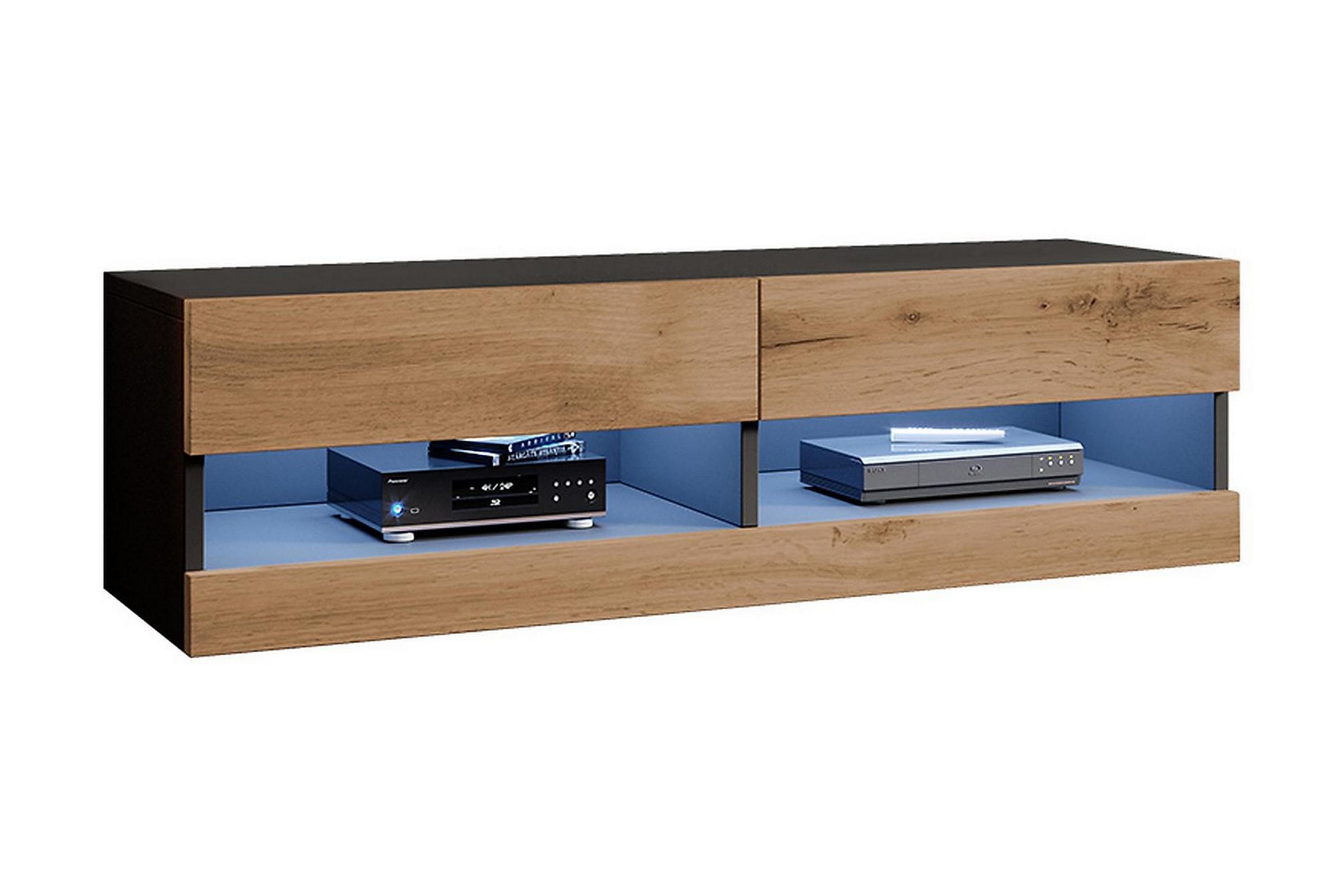 Tv-skåp Veria 180 cm Natur/Svart