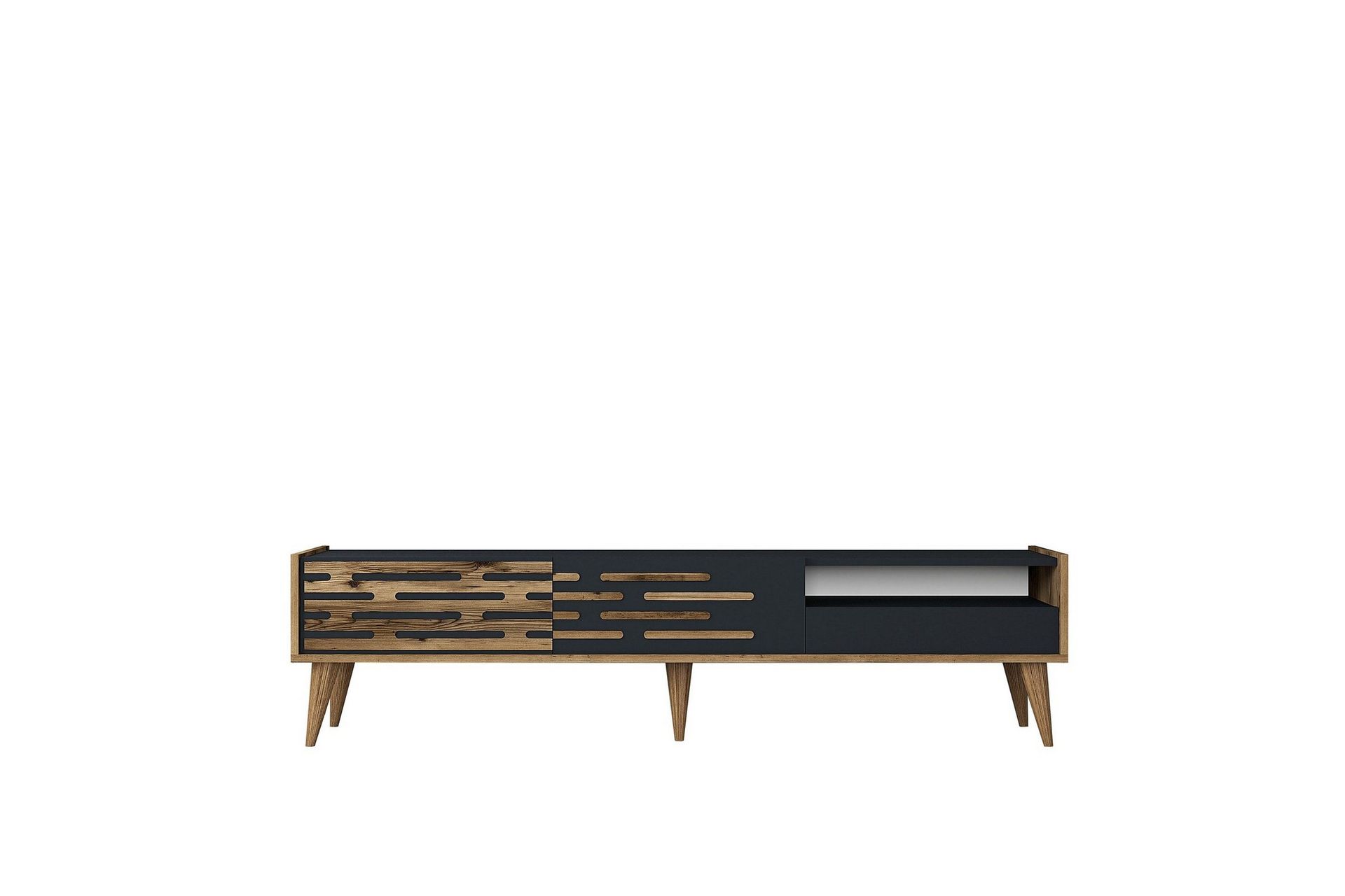 valensiya tv-bänk 180 cm - valnöt/antracit