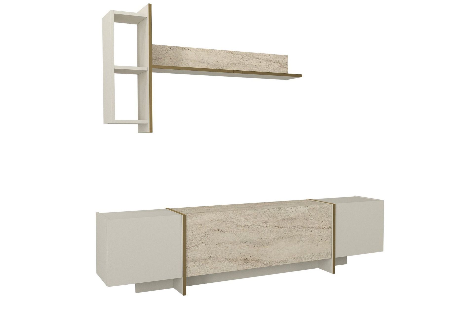 veyron tv-bänk 180 cm - beige/sandsten