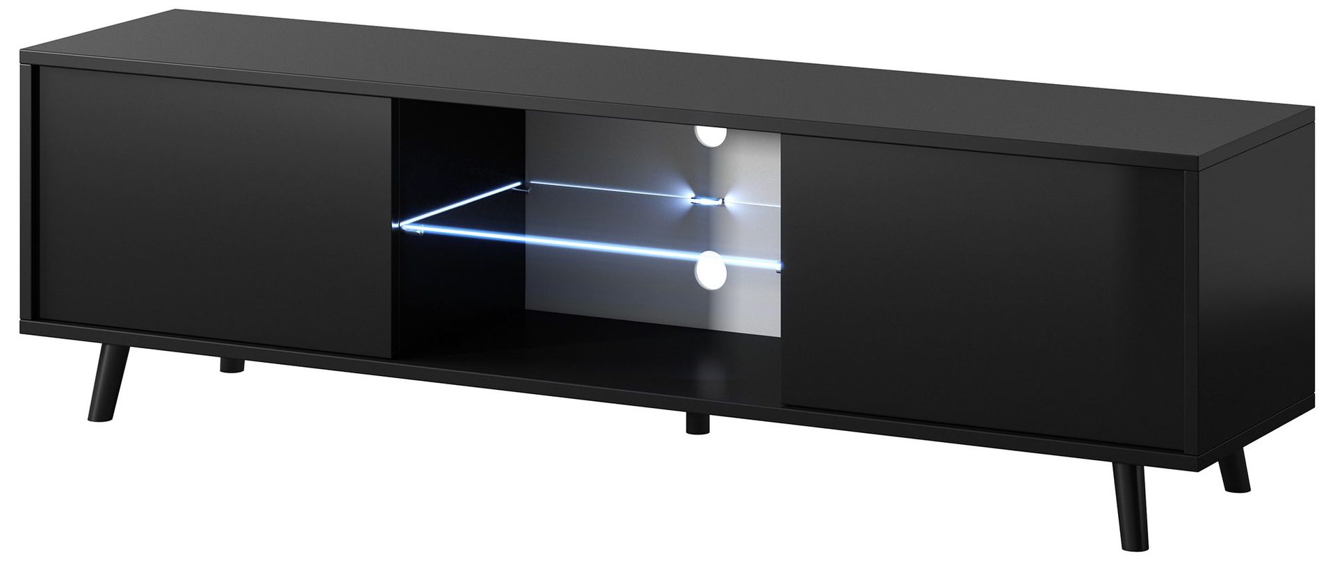 Vipan Tv-b&auml;nk 140 cm - Svart