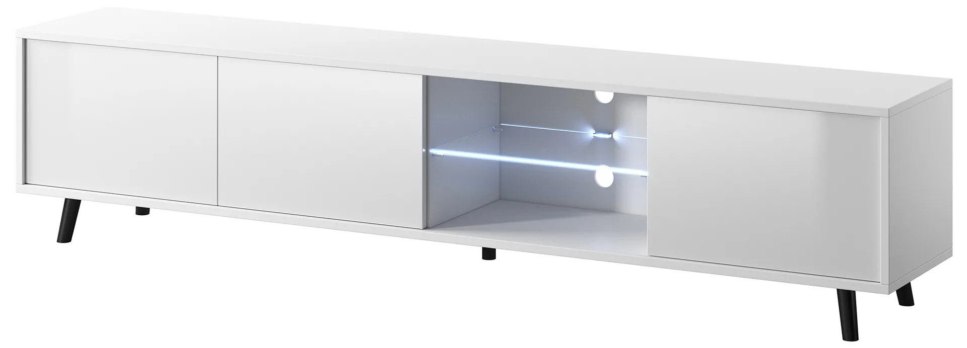 vipan tv-bänk 175 cm - vit