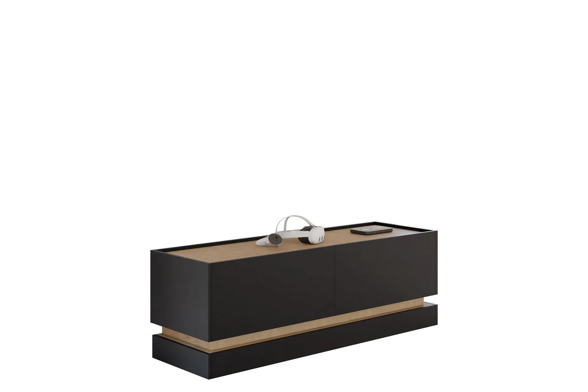 zelric tv-bänk 150 cm - svart