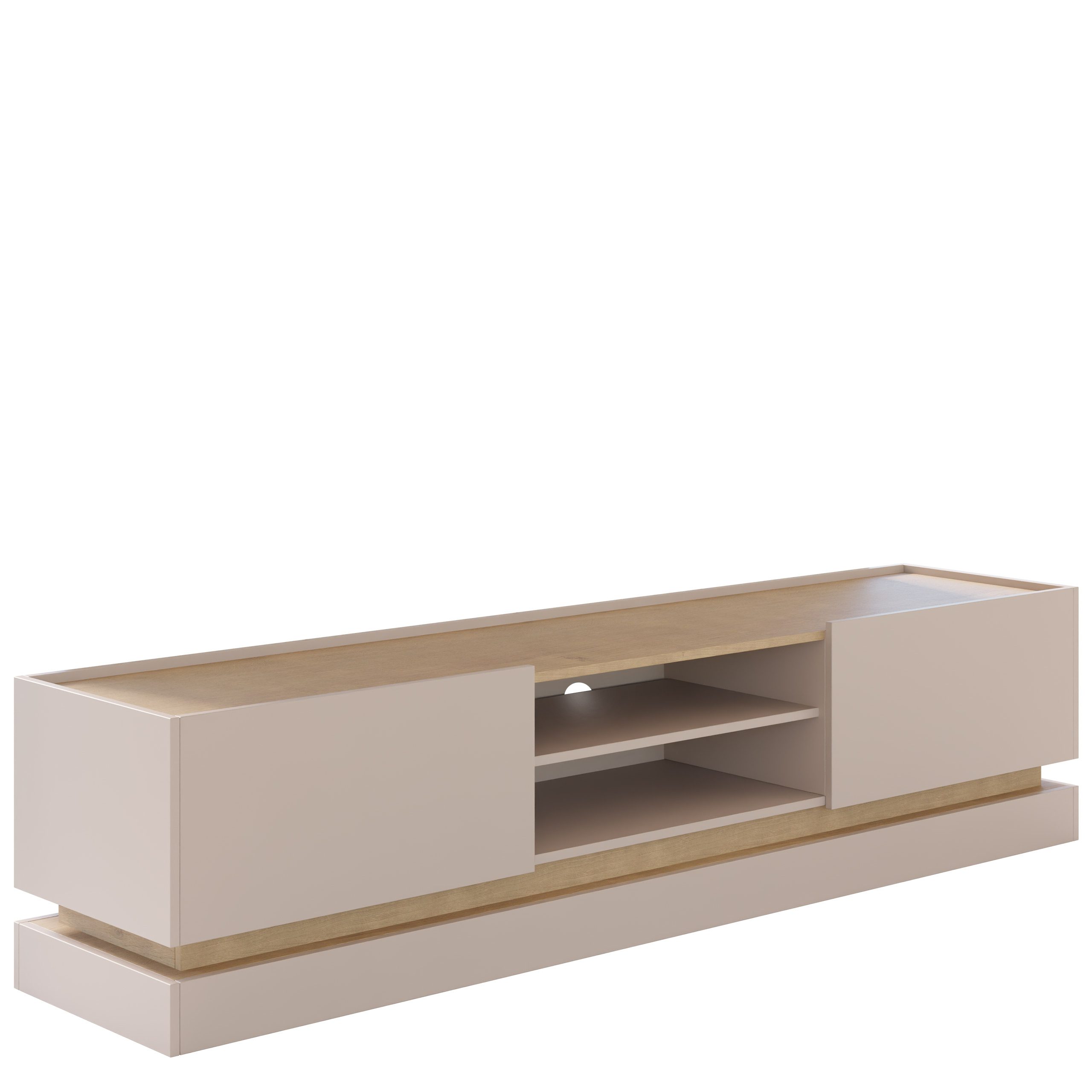 zelric tv-bänk 200 cm - beige