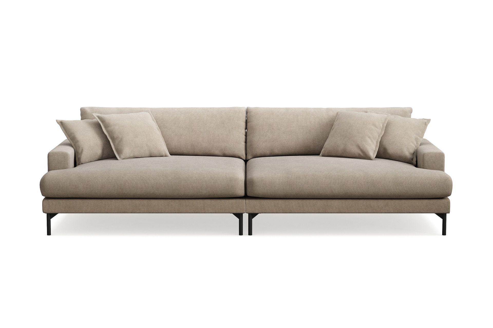 Menard Premium 5-sits Djup Soffa i Tyg - Brun