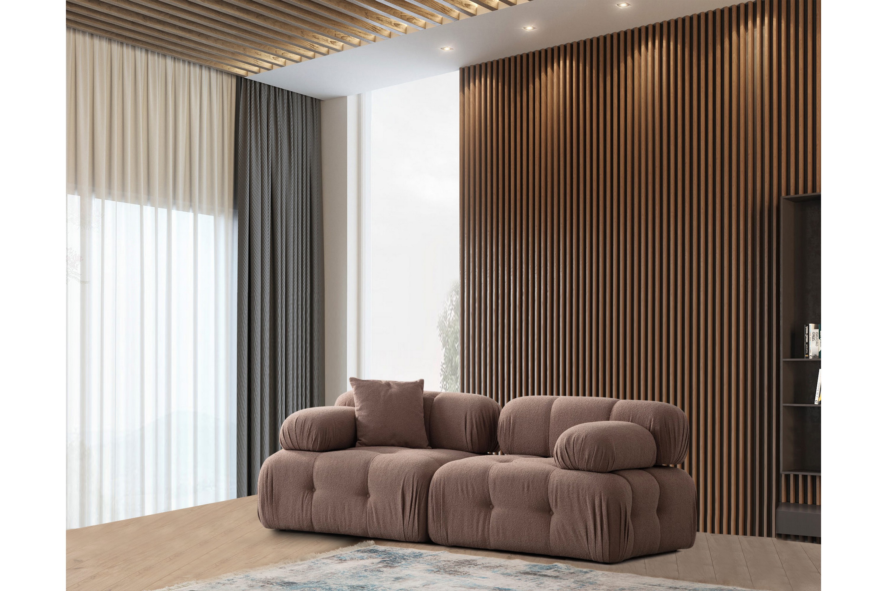 Bubblig Soffa 2-sits Belgin Cappuccino