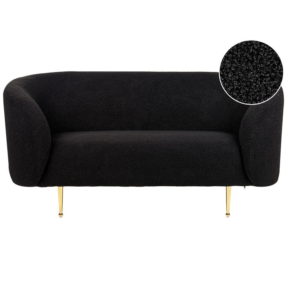 2-sits soffa Loen - Svart, guld