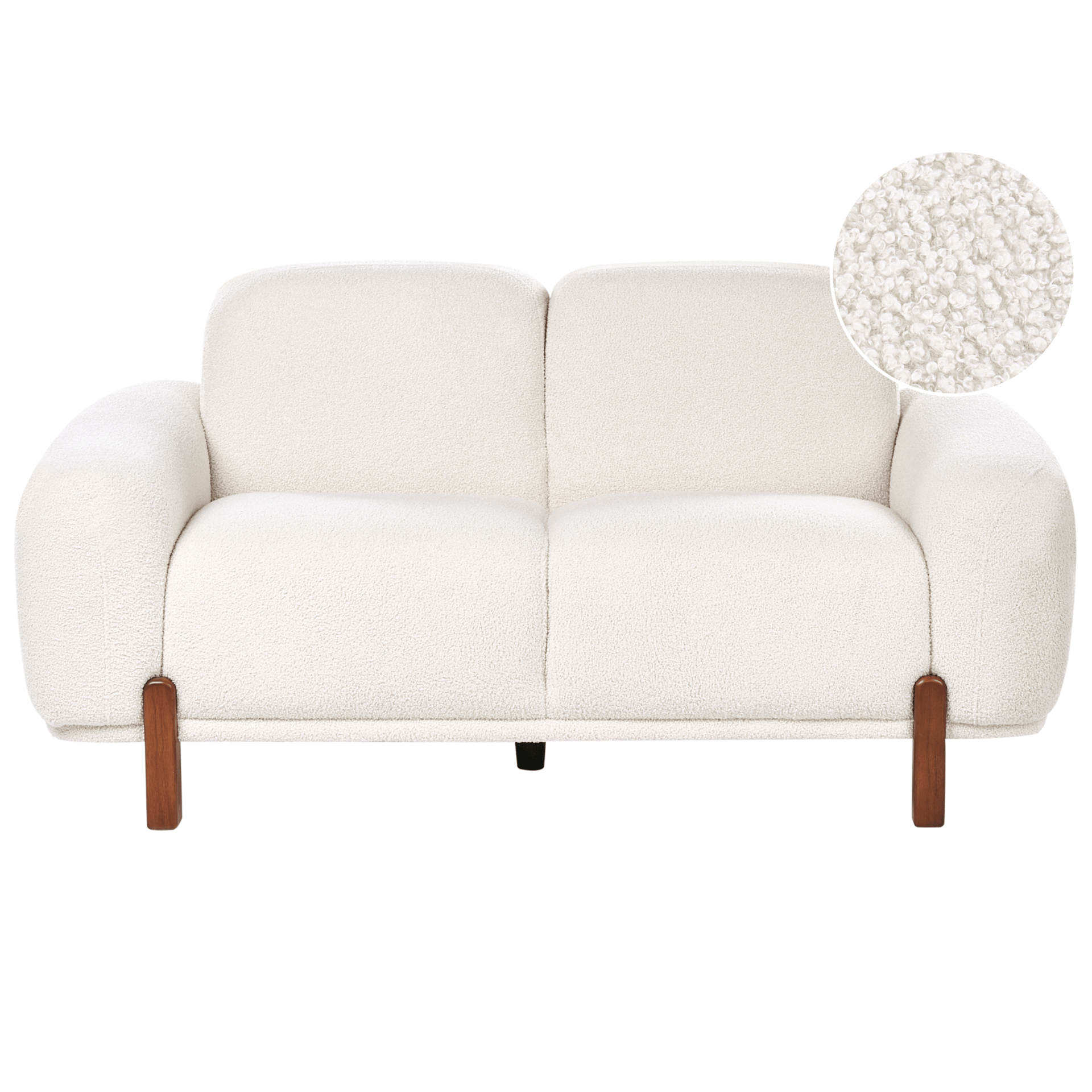 2-sits soffa Odnes i Boucl&eacute; - Vit