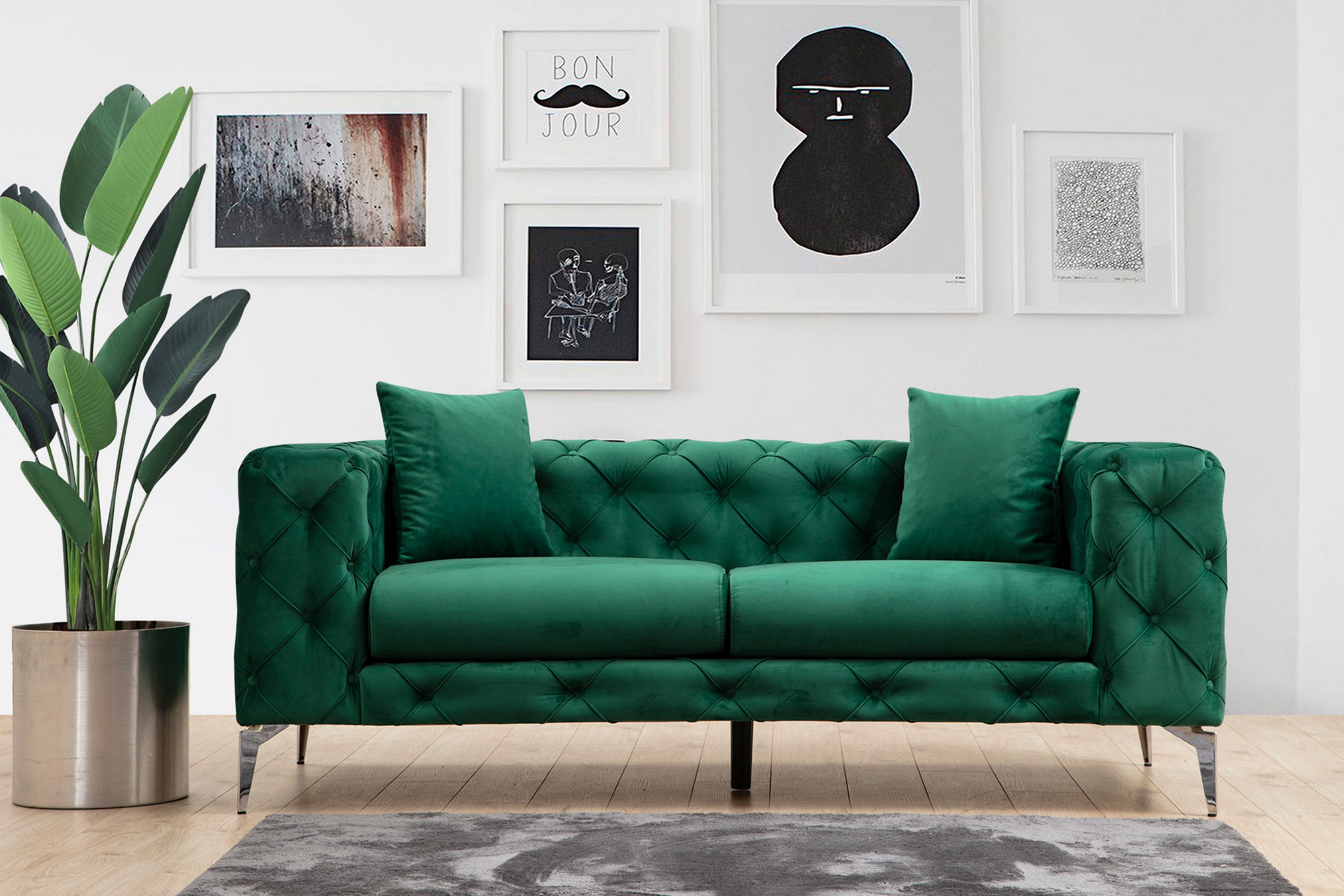 Soffa 2-sits Canunda Grön