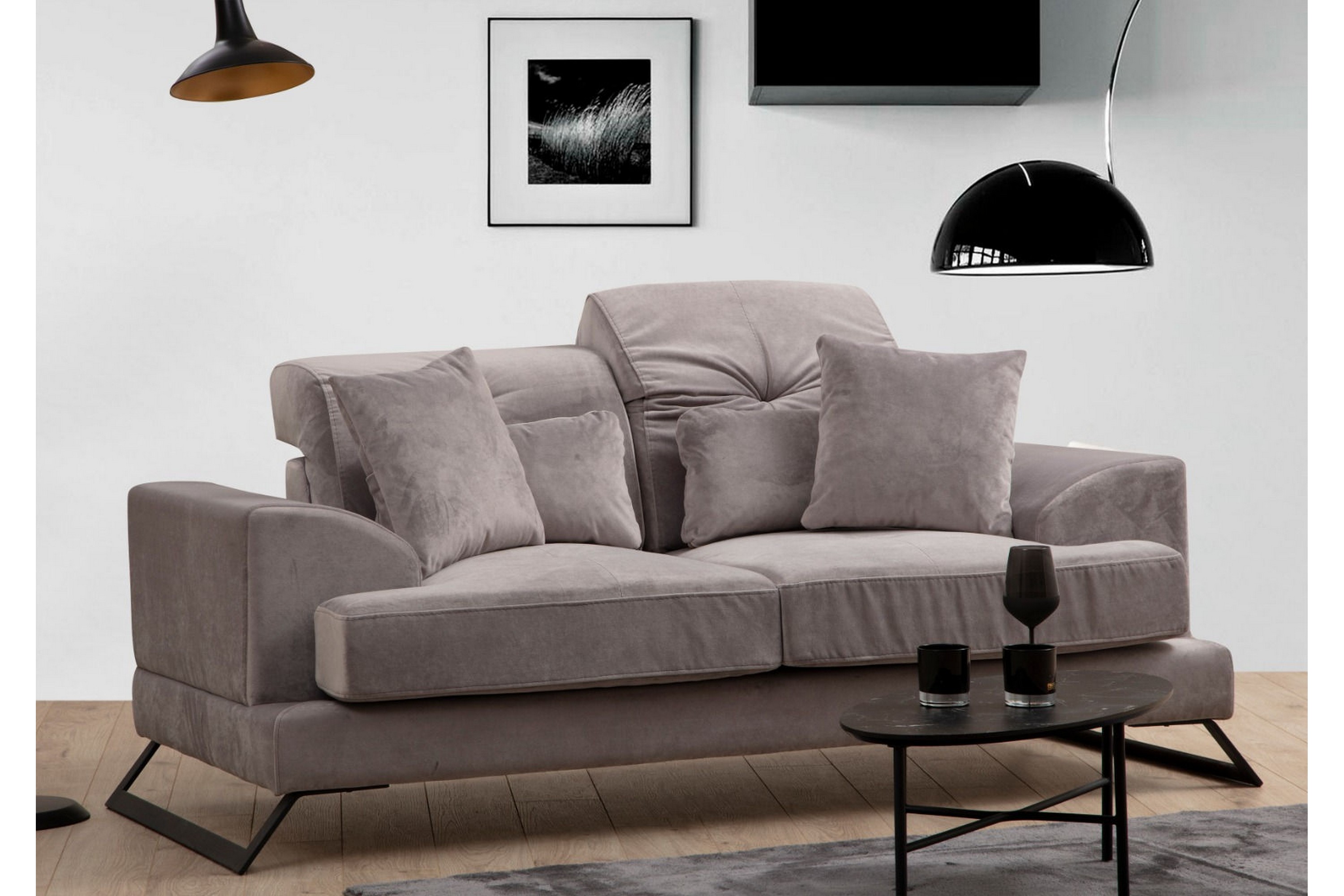 Soffa 2-sits Janavia Grå