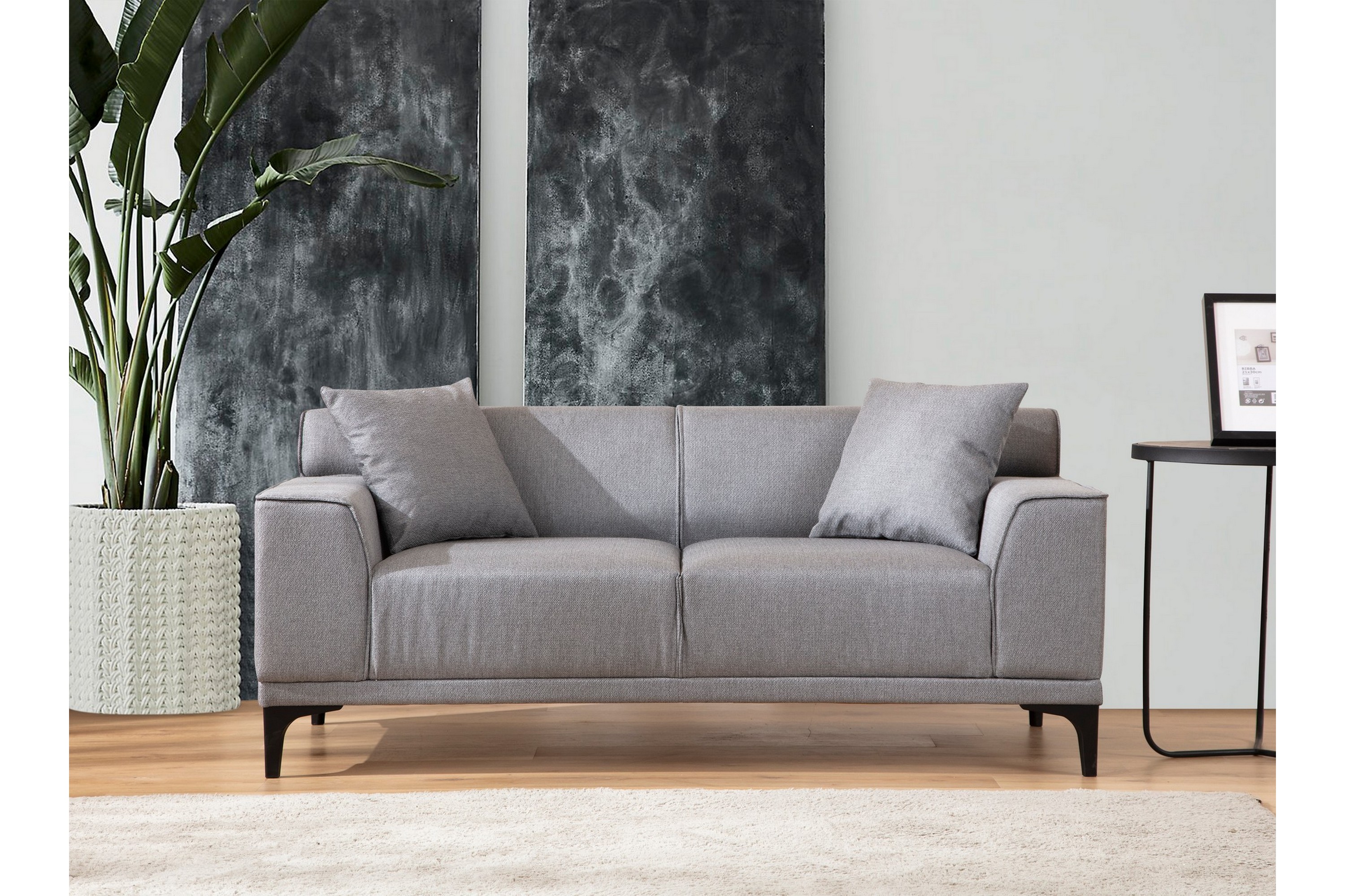 Soffa 2-sits Smithton Grå
