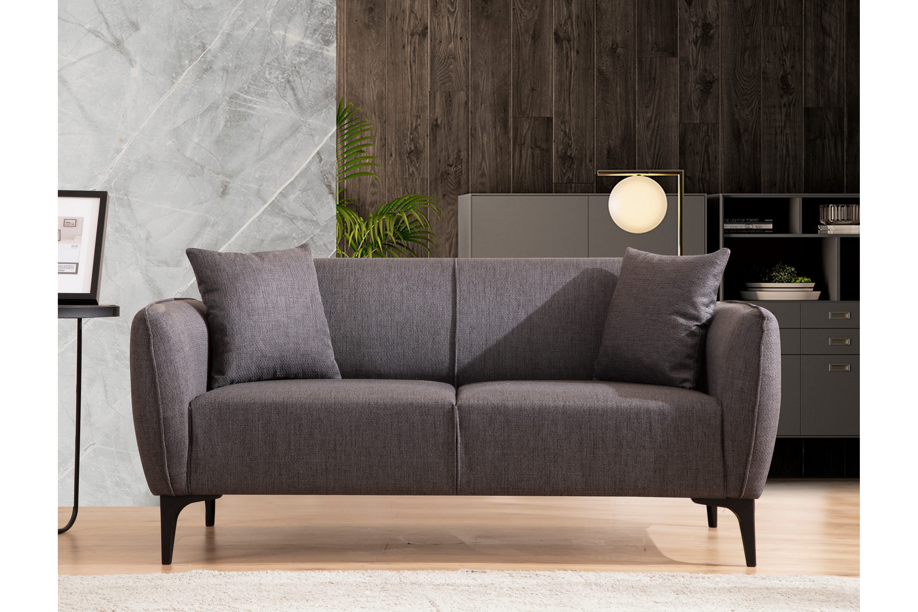 Soffa 2-sits Wangaratta Mörkgrå