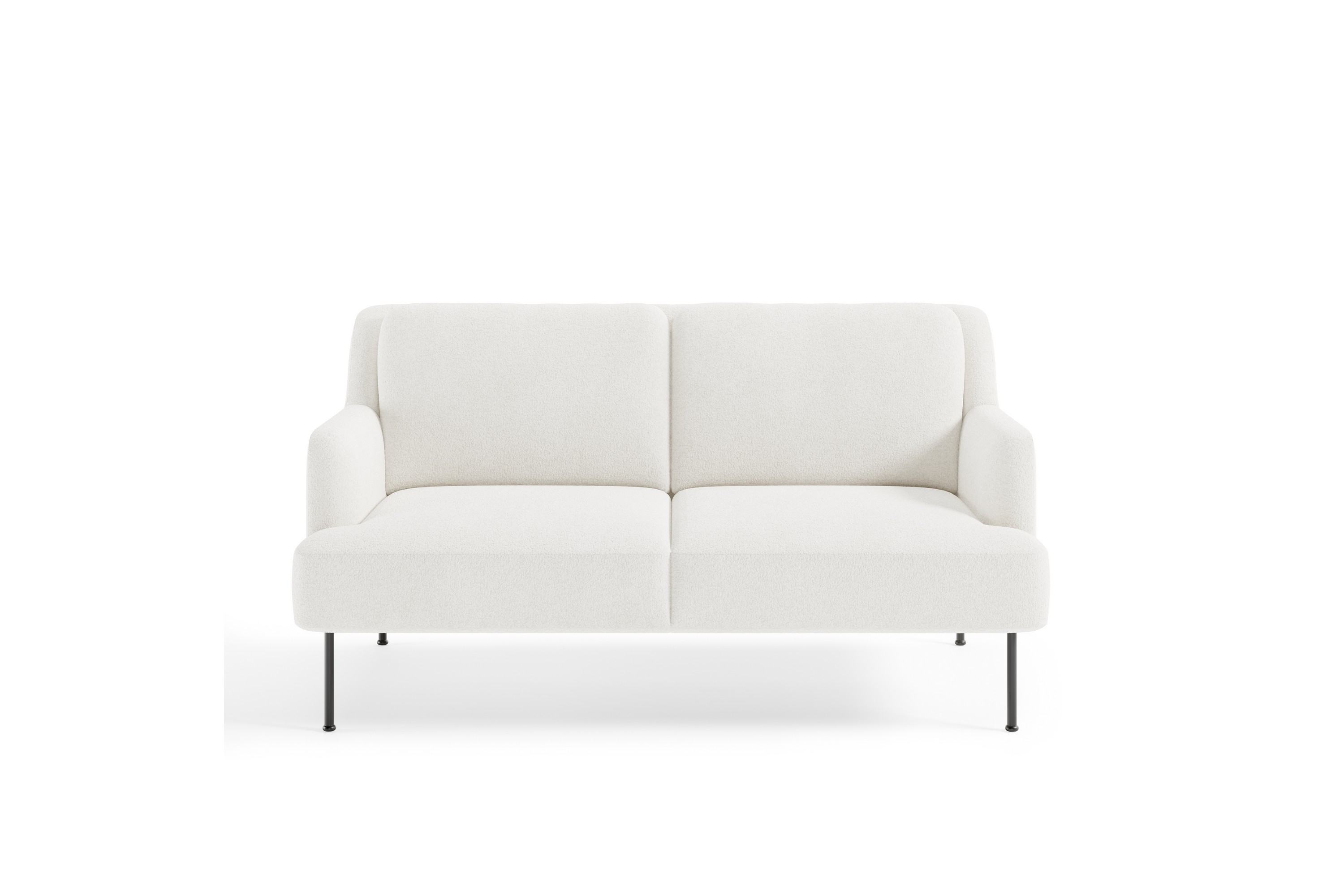 Soffa Delorse 2-sits Vit Bouclé