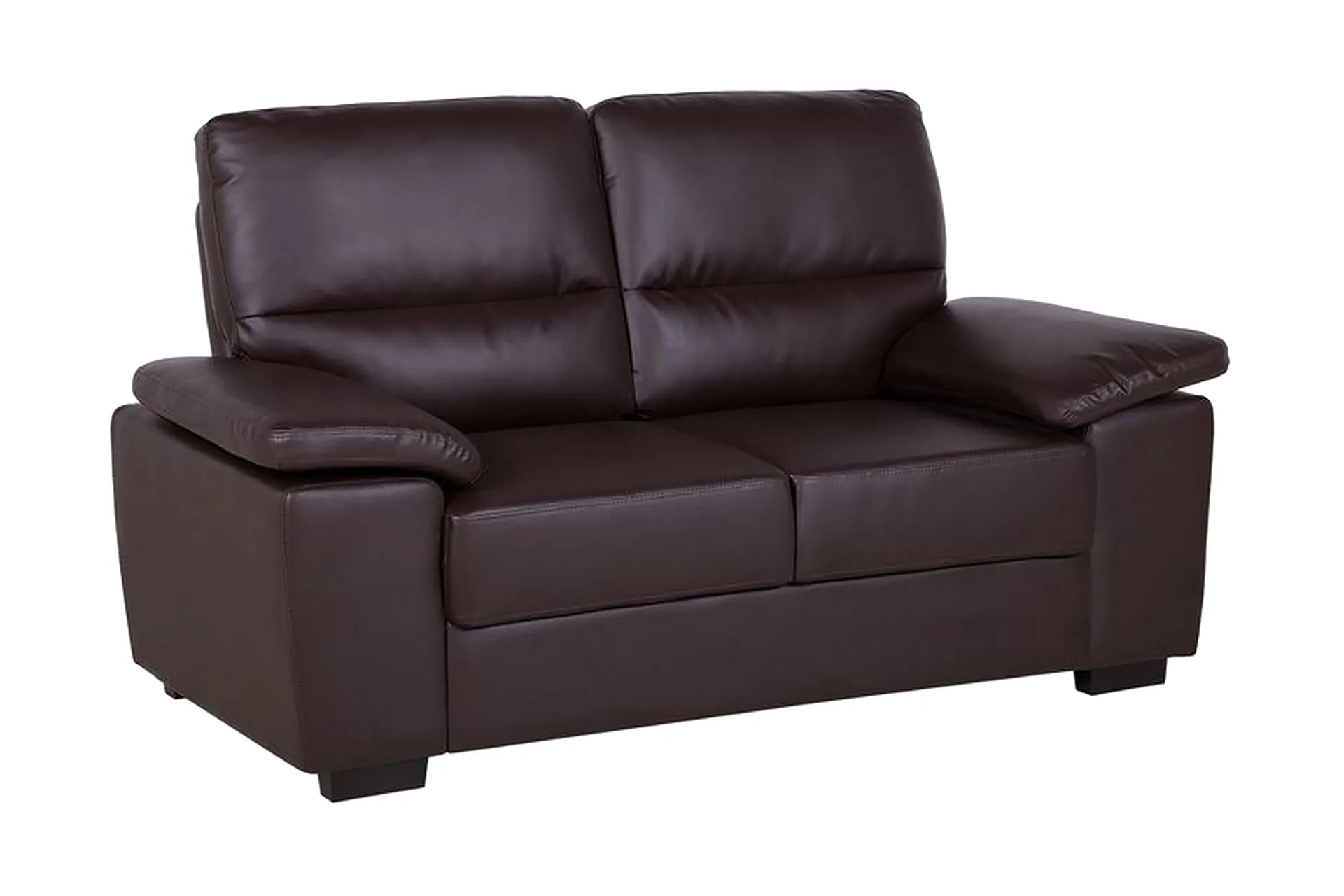 Soffa Shundria 2-Sits Konstl&auml;der - Brun