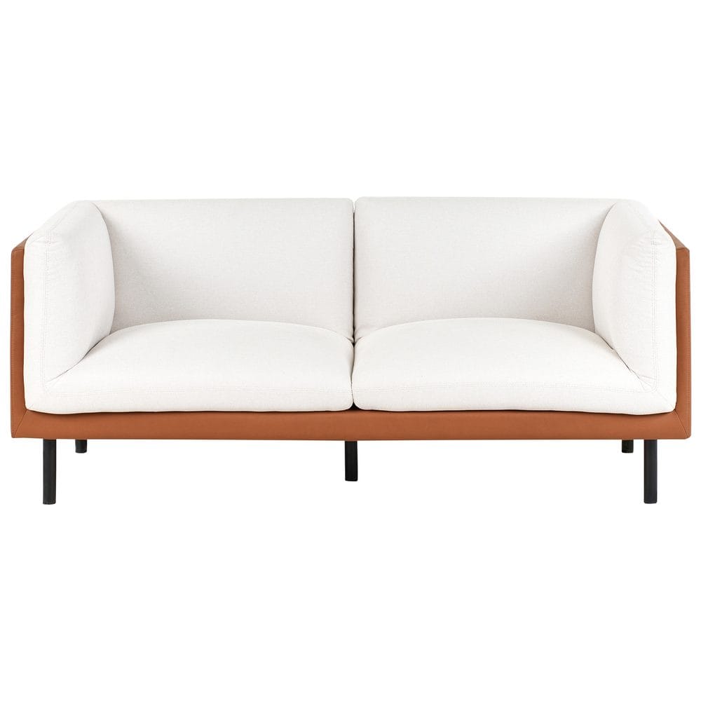 2-sits soffa Vorgod - Vit, brun, svart